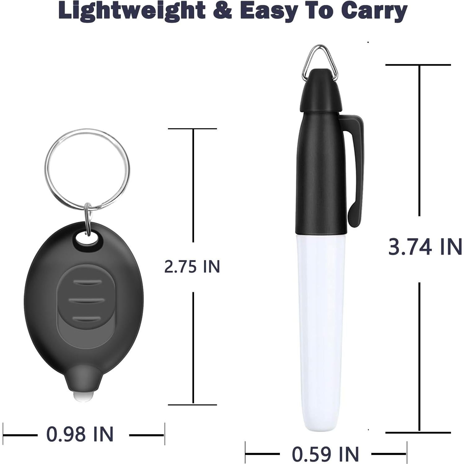 Mini Linternas LED de Llavero y Bolígrafos Daemson 12 Piezas