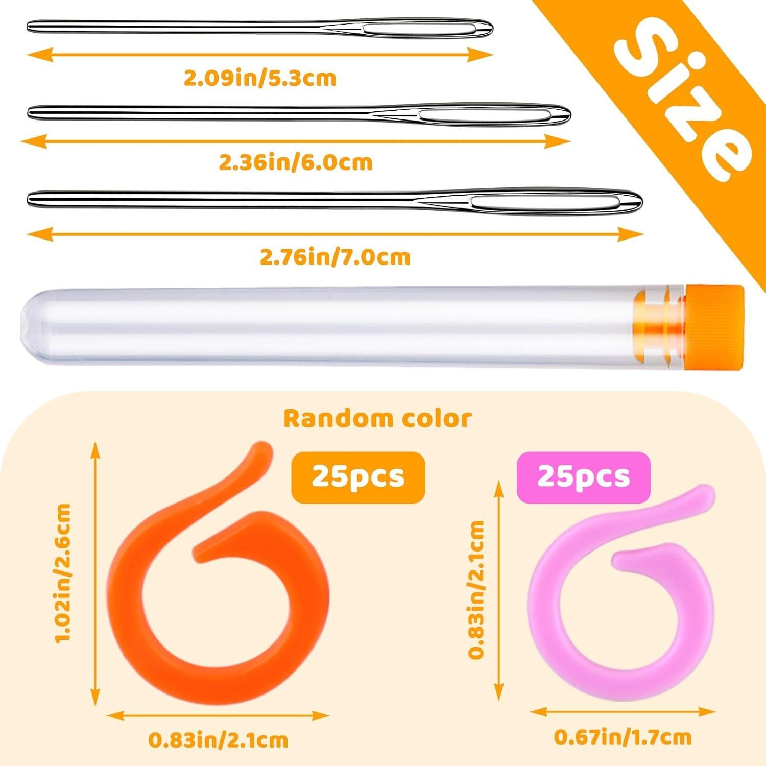 Yizzvb 50 Pcs Marcadores de Puntos de Ganchillo Coloridos