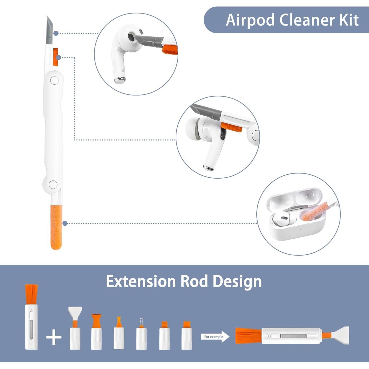 Cepillo de Limpieza Multifuncional 9 en 1 Genérico Negro