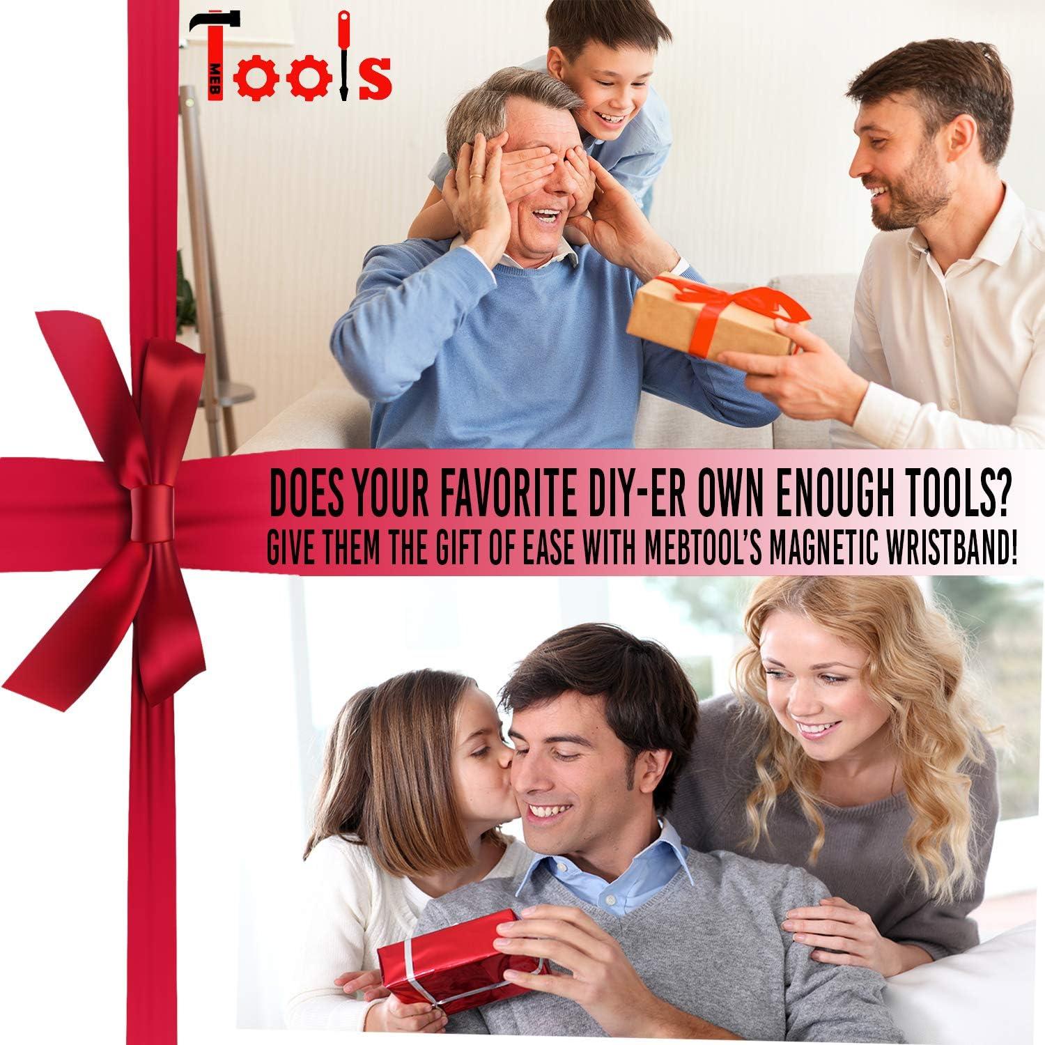 Pulsera Magnética MEBTOOLS con Linterna y Cinta Métrica 1.5m