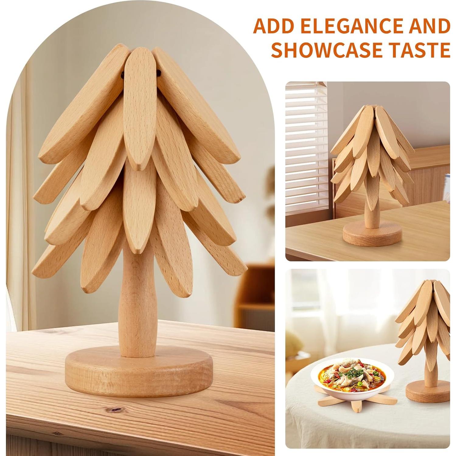 Trivetes de Madera de Haya Vertdens para Platos Calientes - 4 Piezas