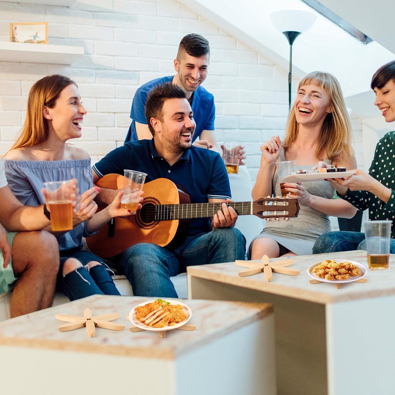 Trivetes de Madera de Haya Vertdens para Platos Calientes - 4 Piezas