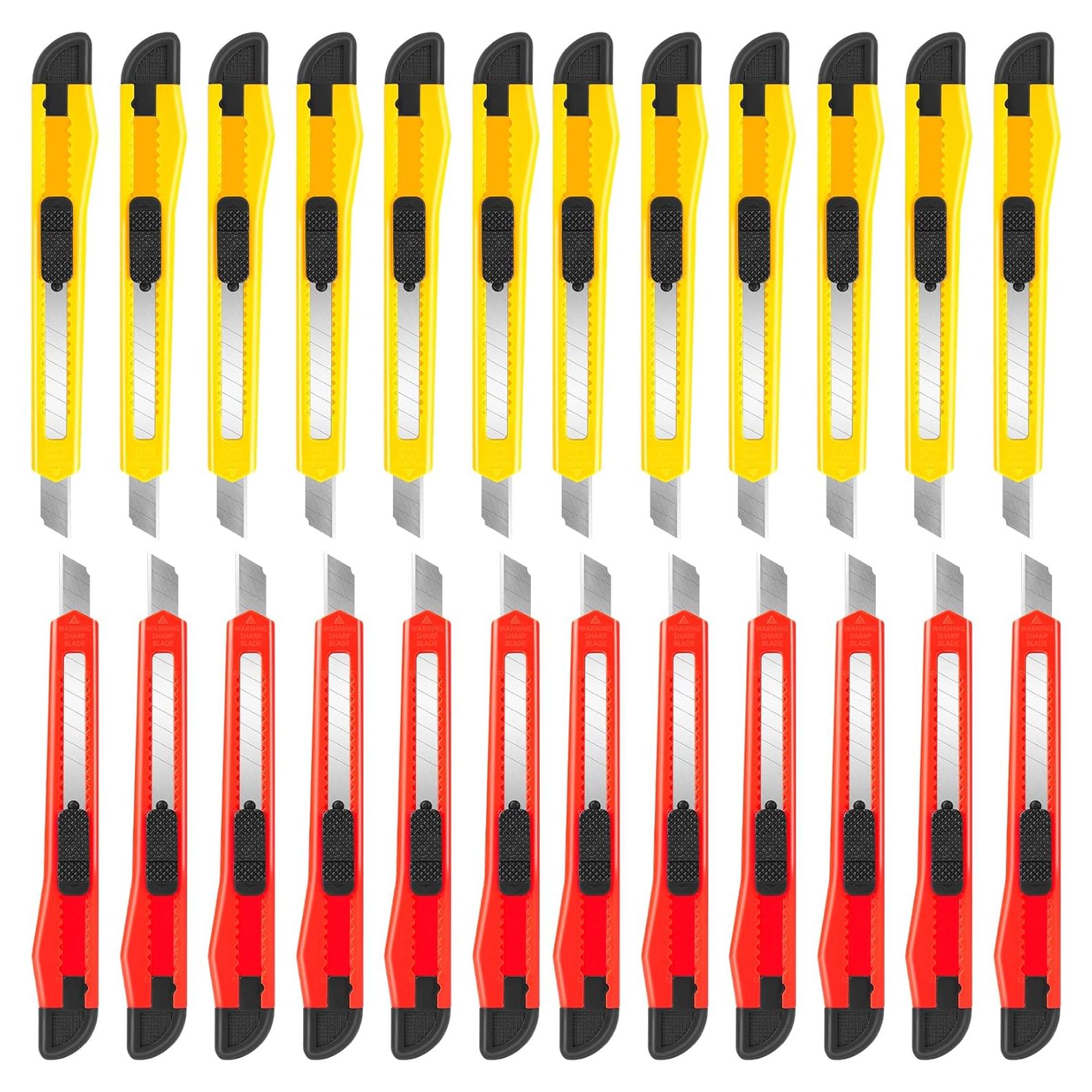 Cortadores de Caja DIYSELF 24 Piezas 9mm Retráctil Uso Pesado