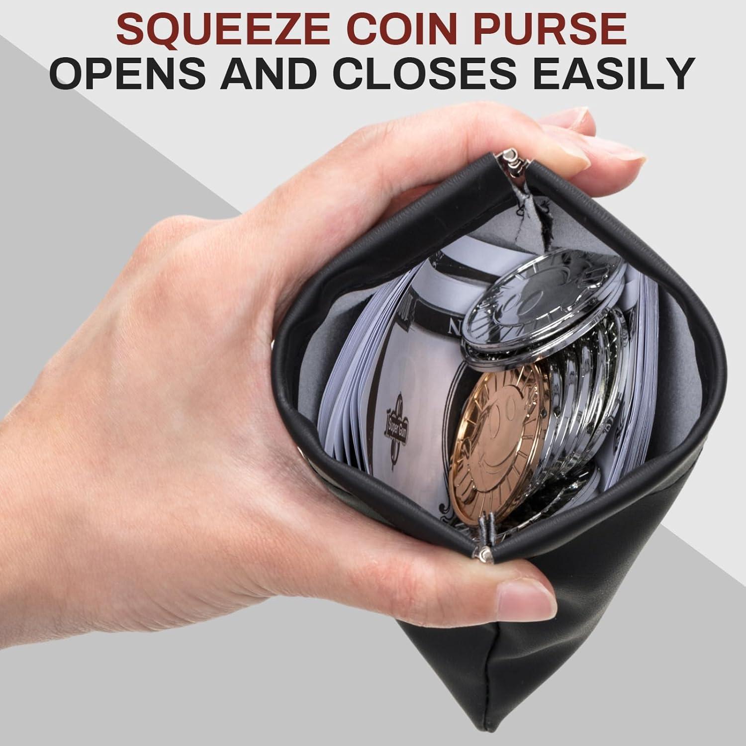 Monedero de Cuero PU Sadnyy 3 Piezas Negro - 2 Tamaños