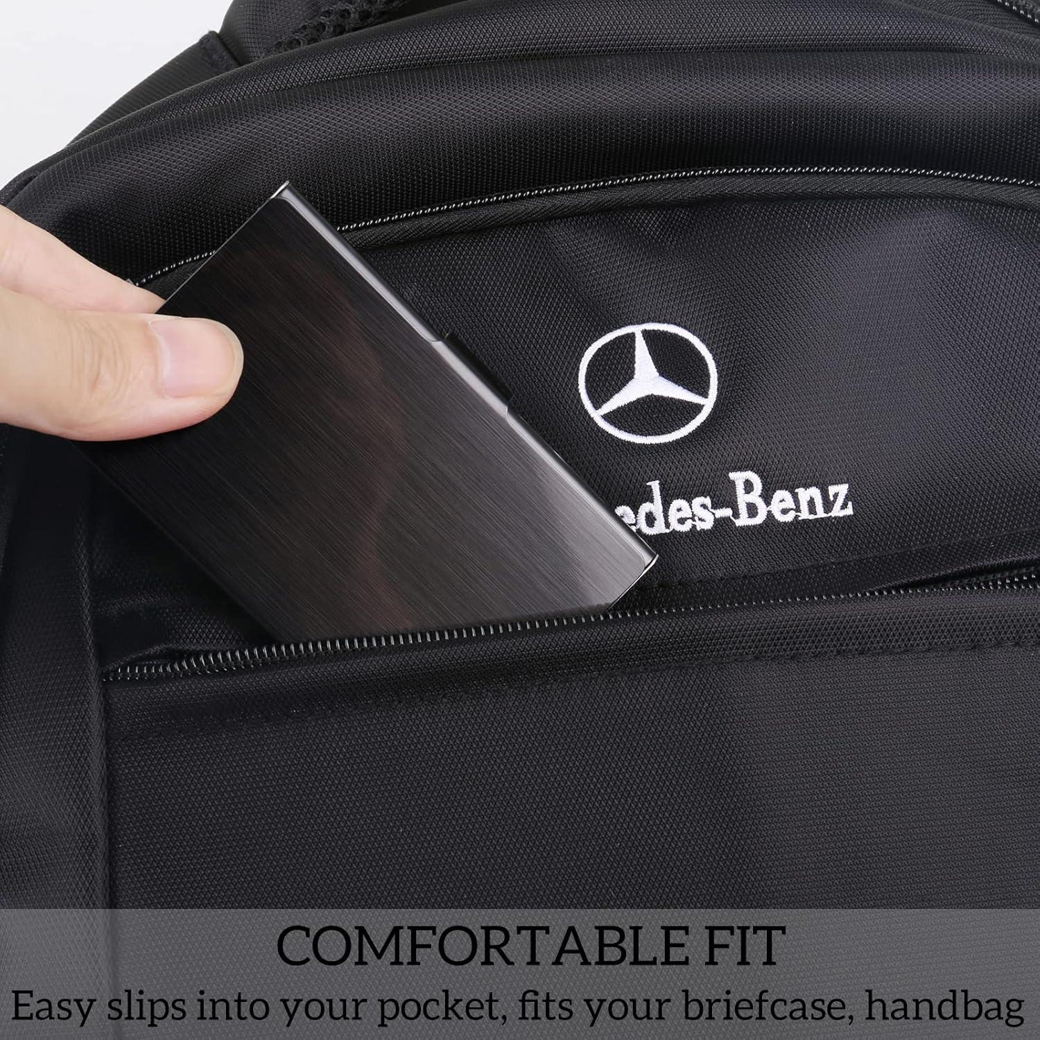 Funda de Tarjetas de Negocios DMFLY Acero Inoxidable Negro