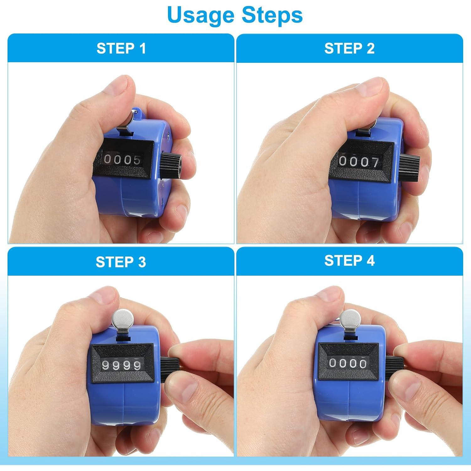 Contador de Clicks PATIKIL Mecánico Portátil 9999 Círculos