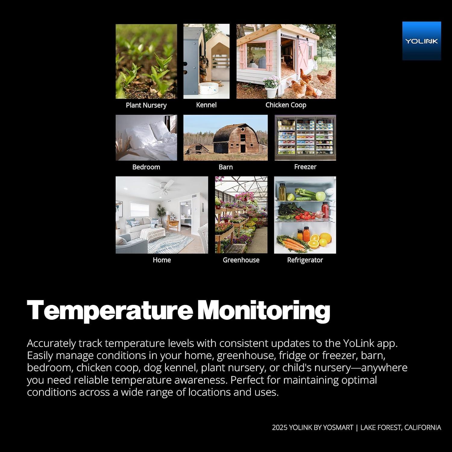 Termómetro Inalámbrico Inteligente YoLink con Hub - Monitoreo de Temperatura