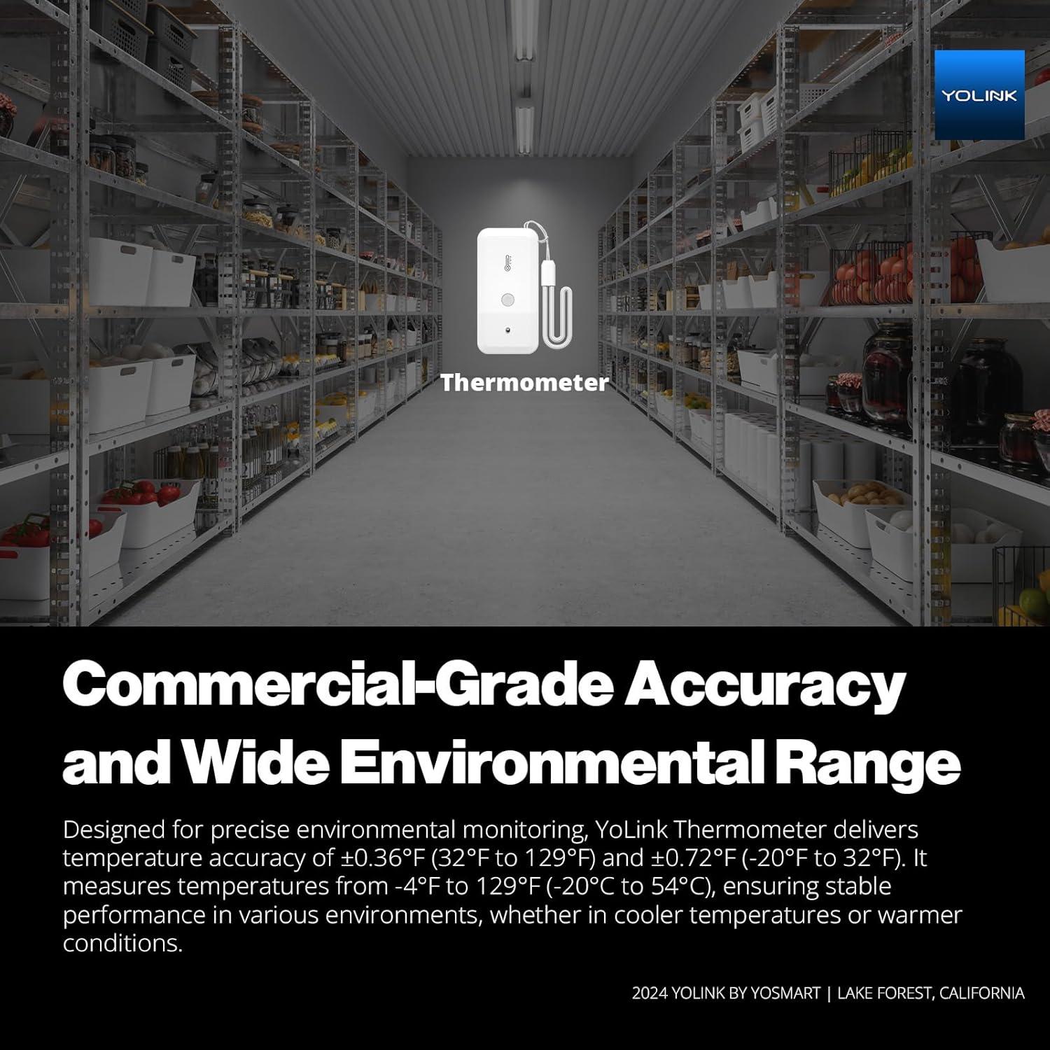 Termómetro Inalámbrico Inteligente YoLink con Hub - Monitoreo de Temperatura