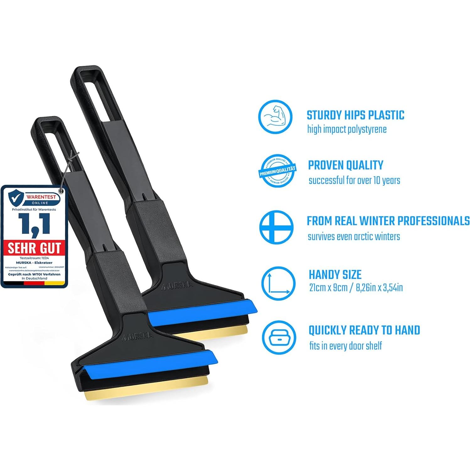 Raspador de Hielo Murska de Latón para Coche - 2 Piezas