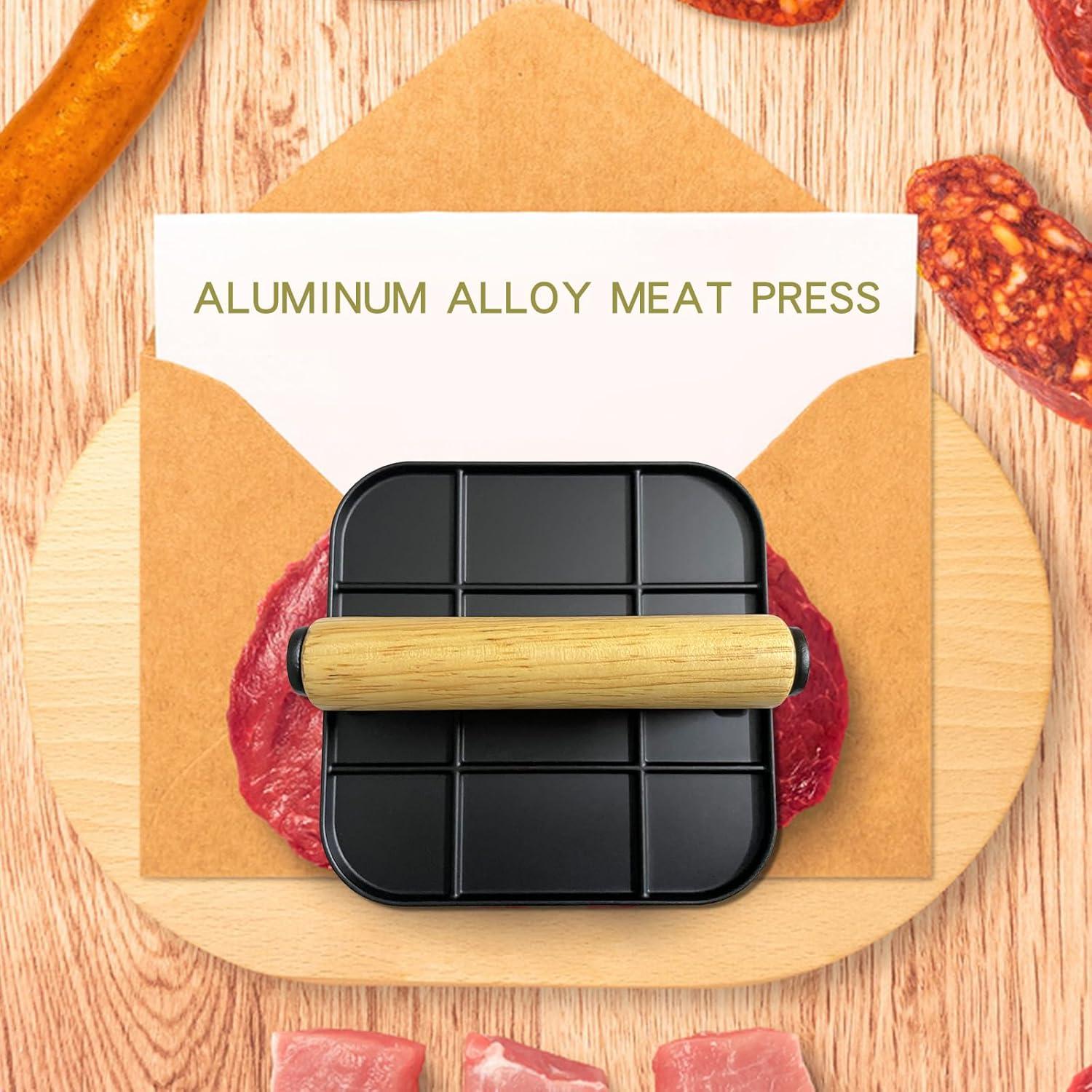 Prensa de Hamburguesas Cuadrada LEAYATST 15.7 cm Aluminio