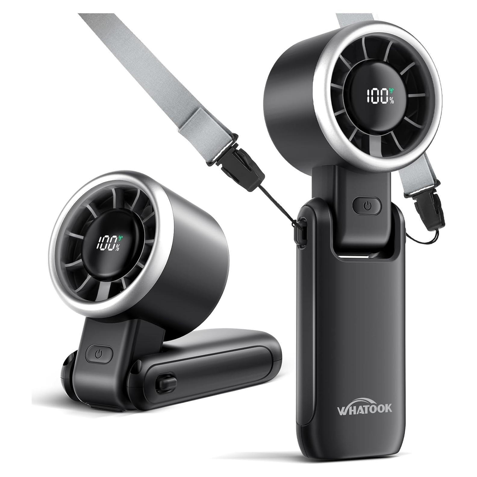 Ventilador Portátil Recargable WHATOOK H05 5 Velocidades LED