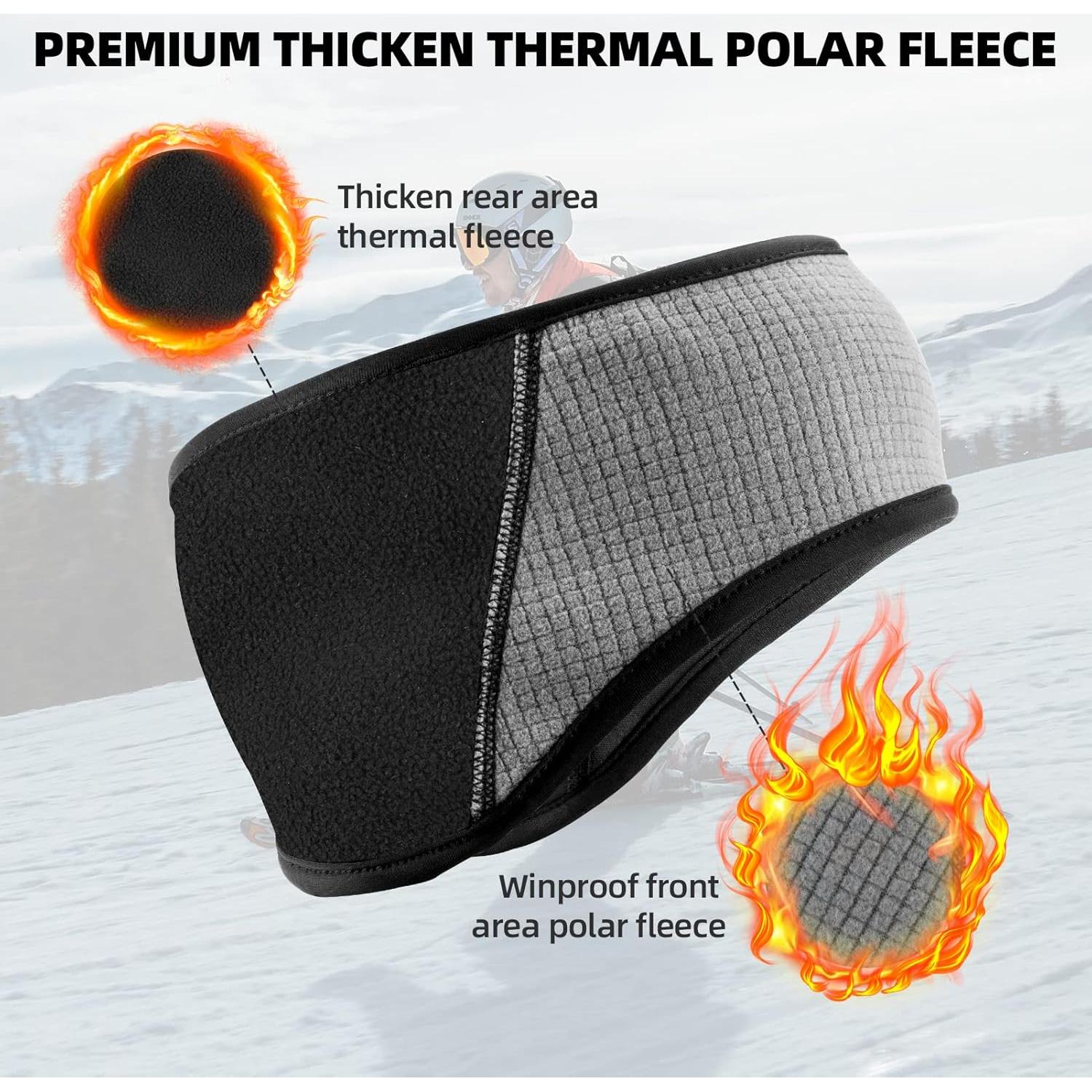 Calentadores de Oídos ROCKBROS Forro Polar Negro Unisex