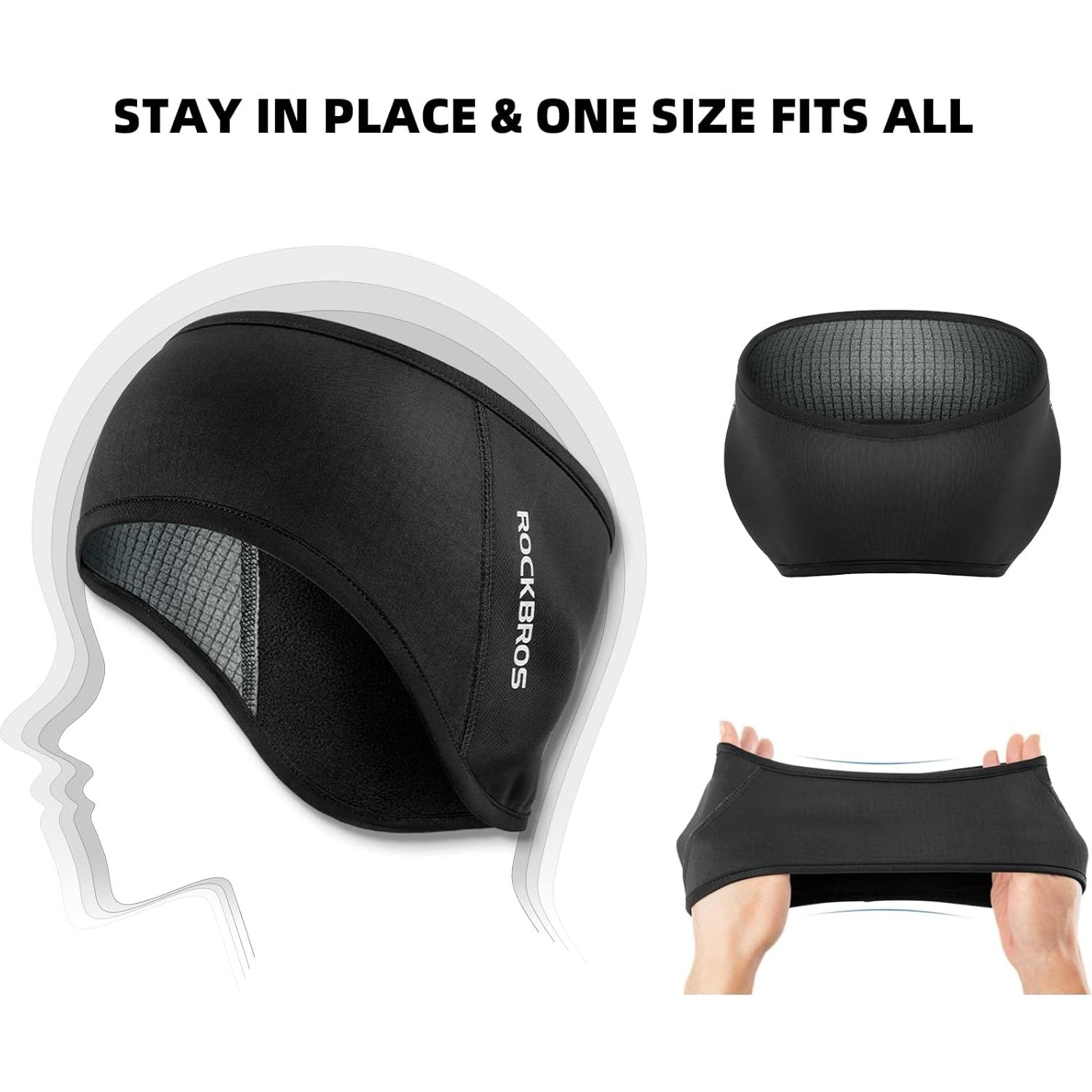 Calentadores de Oídos ROCKBROS Forro Polar Negro Unisex