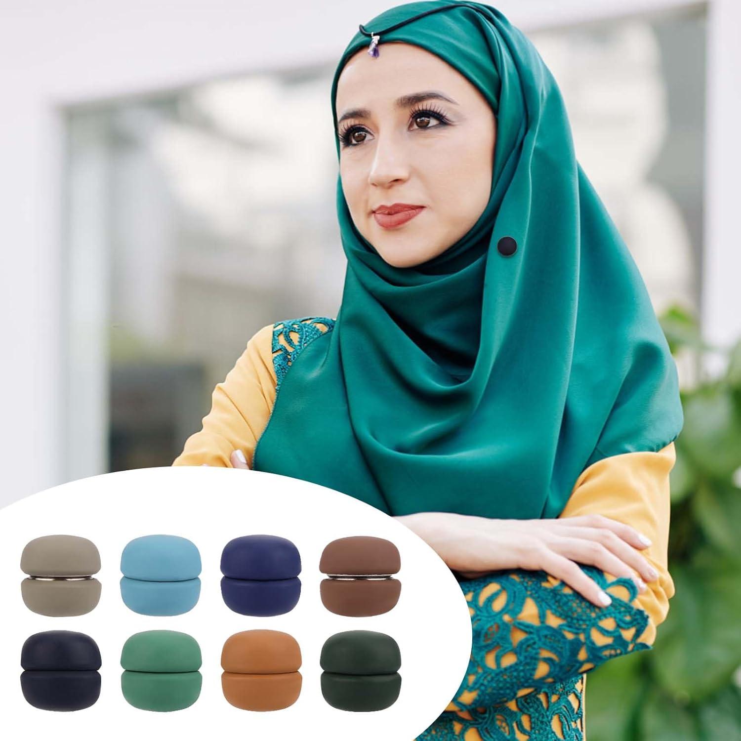 8 Pines Magnéticos para Hijab XIHIRCD, Sin Agujas, Color B