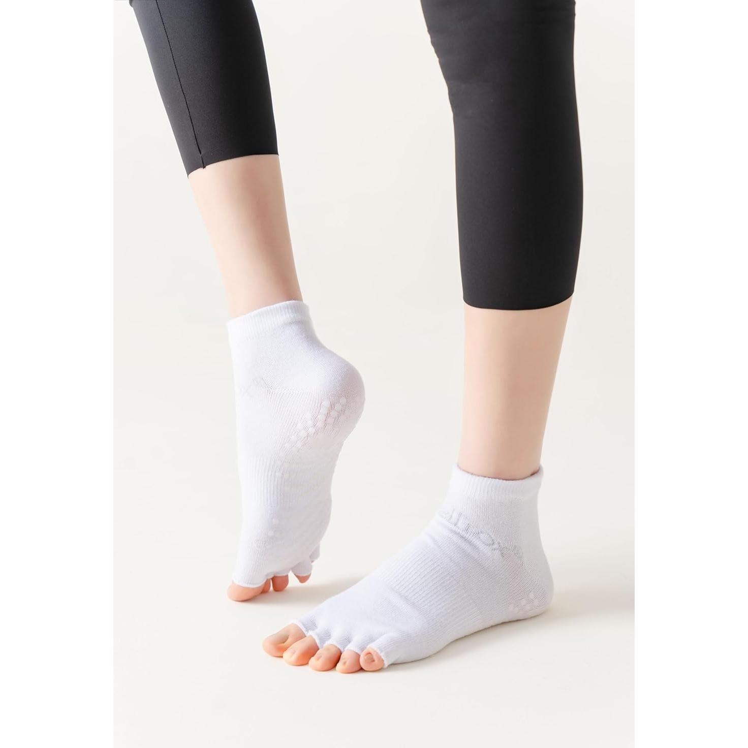 Calcetines de Yoga Sin Dedos Wellrox Unisex Antideslizantes