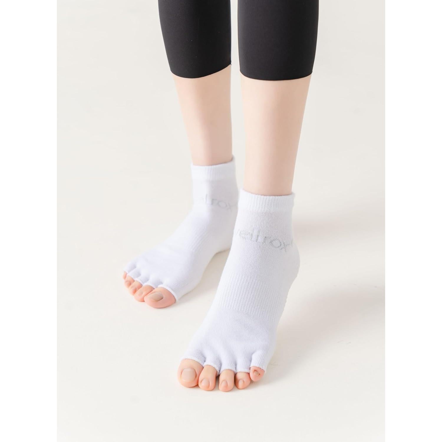 Calcetines de Yoga Sin Dedos Wellrox Unisex Antideslizantes