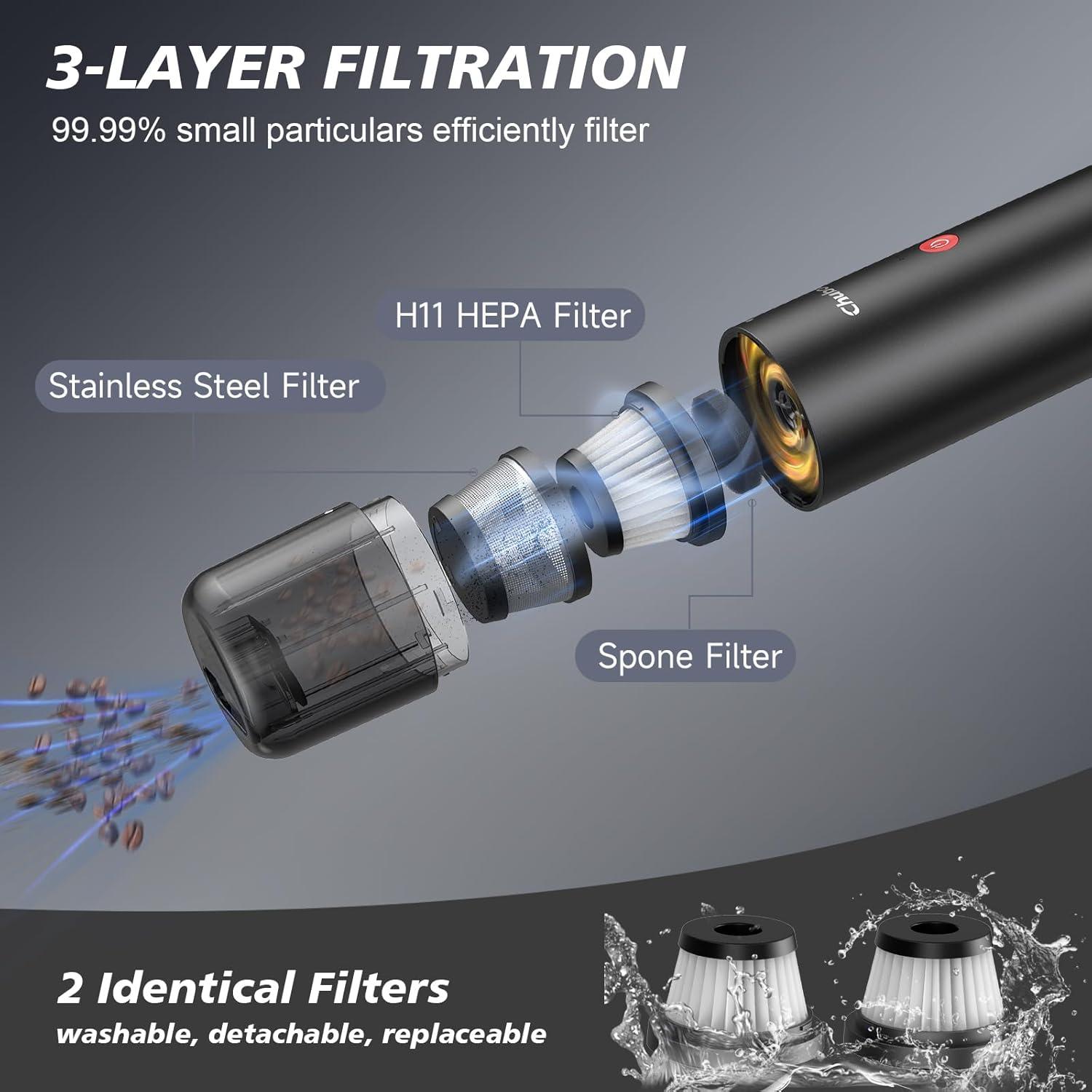 Aspiradora de Mano Inalámbrica Chuboor P10 70W 30min Portátil
