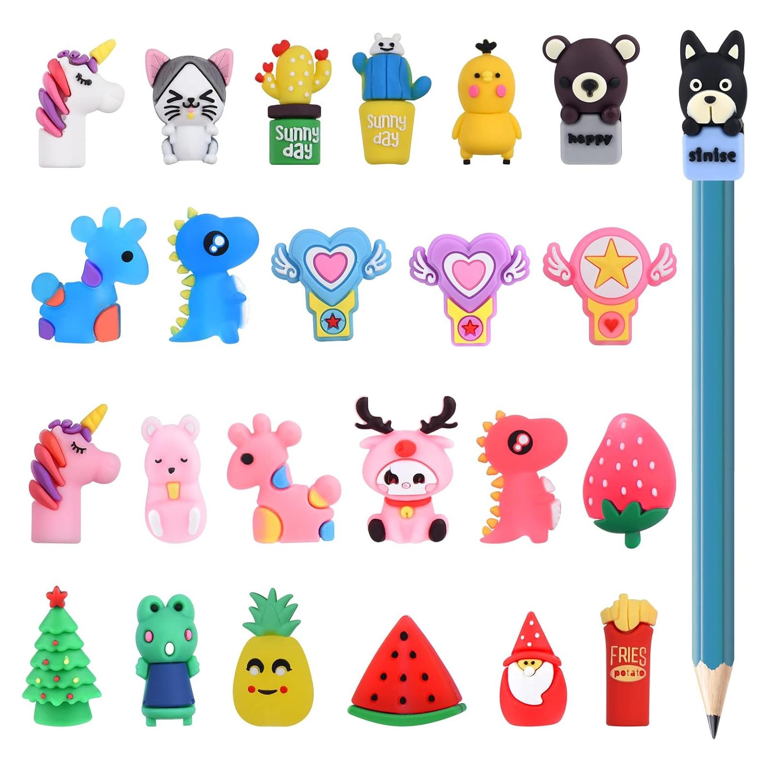 Adornos de Lápiz de Animal 27 Piezas ELECLAND Silicona