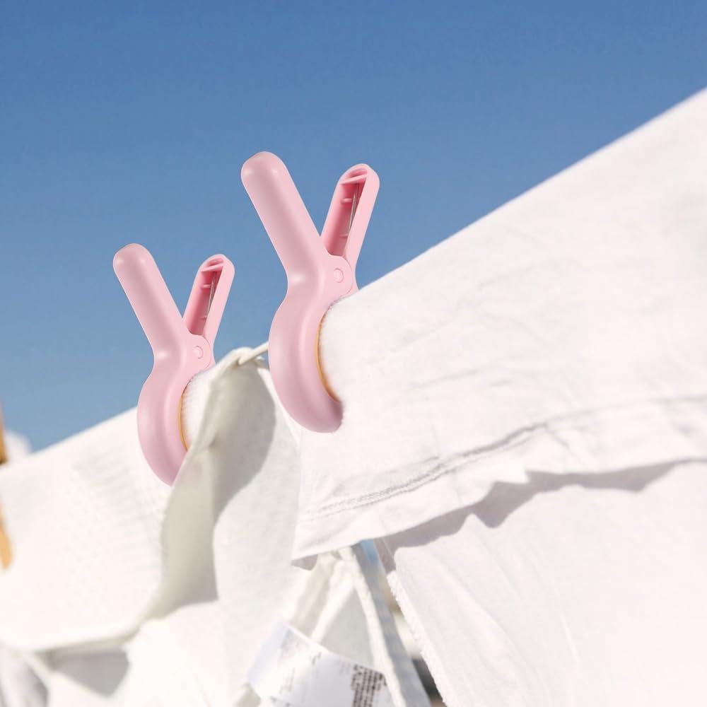 Pinzas para Sillas de Playa PAMISO Rosa Brillante 4 Pcs