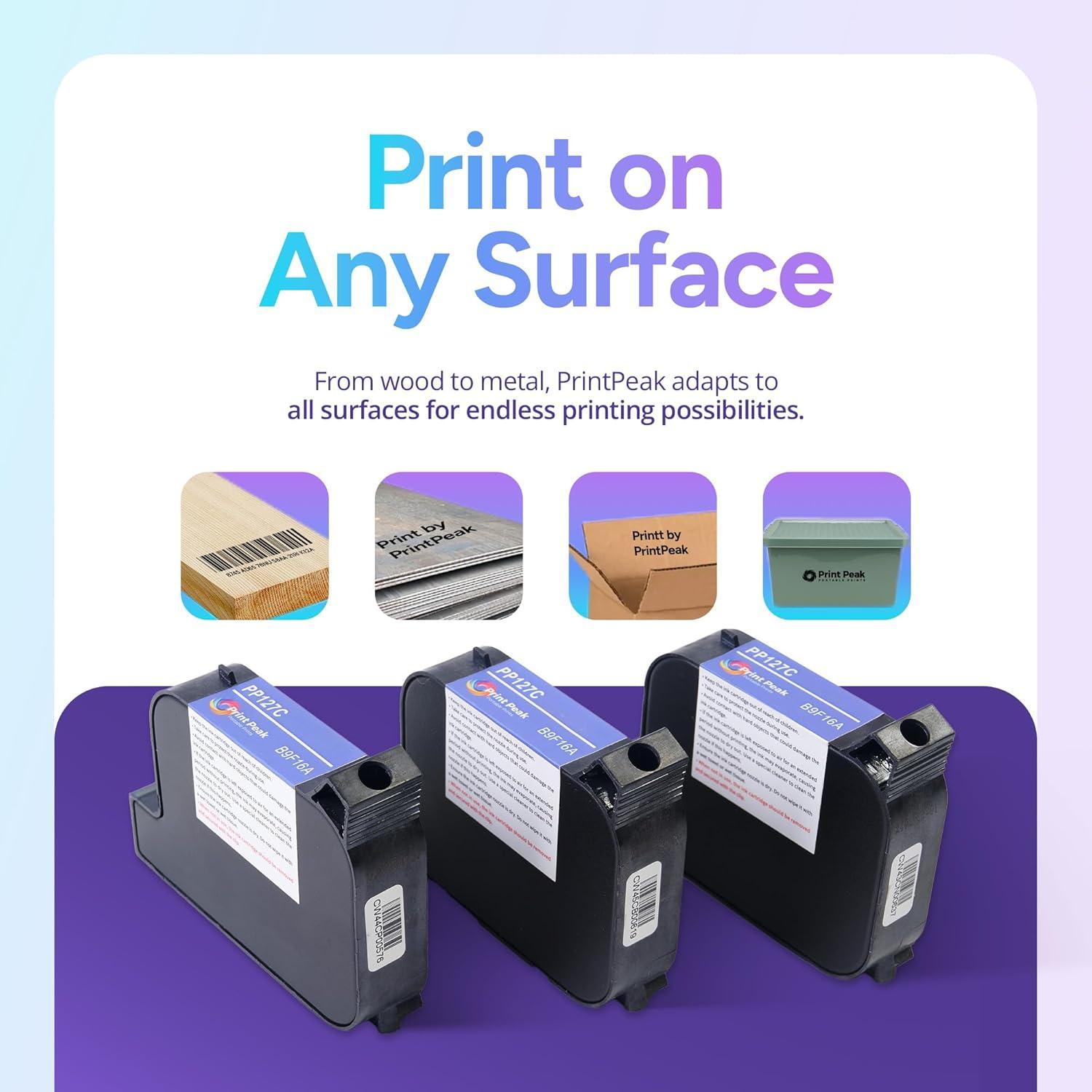 Cartucho de tinta amarilla PrintPeak 45ml para impresora portátil