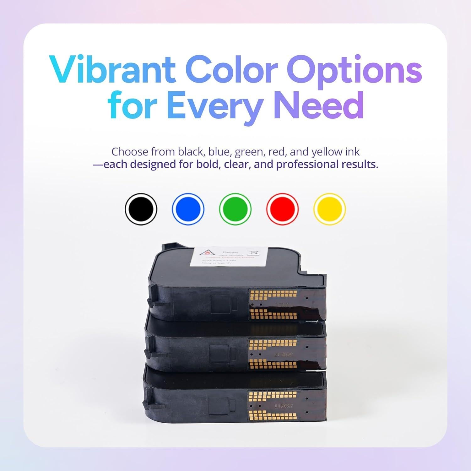 Cartucho de tinta amarilla PrintPeak 45ml para impresora portátil