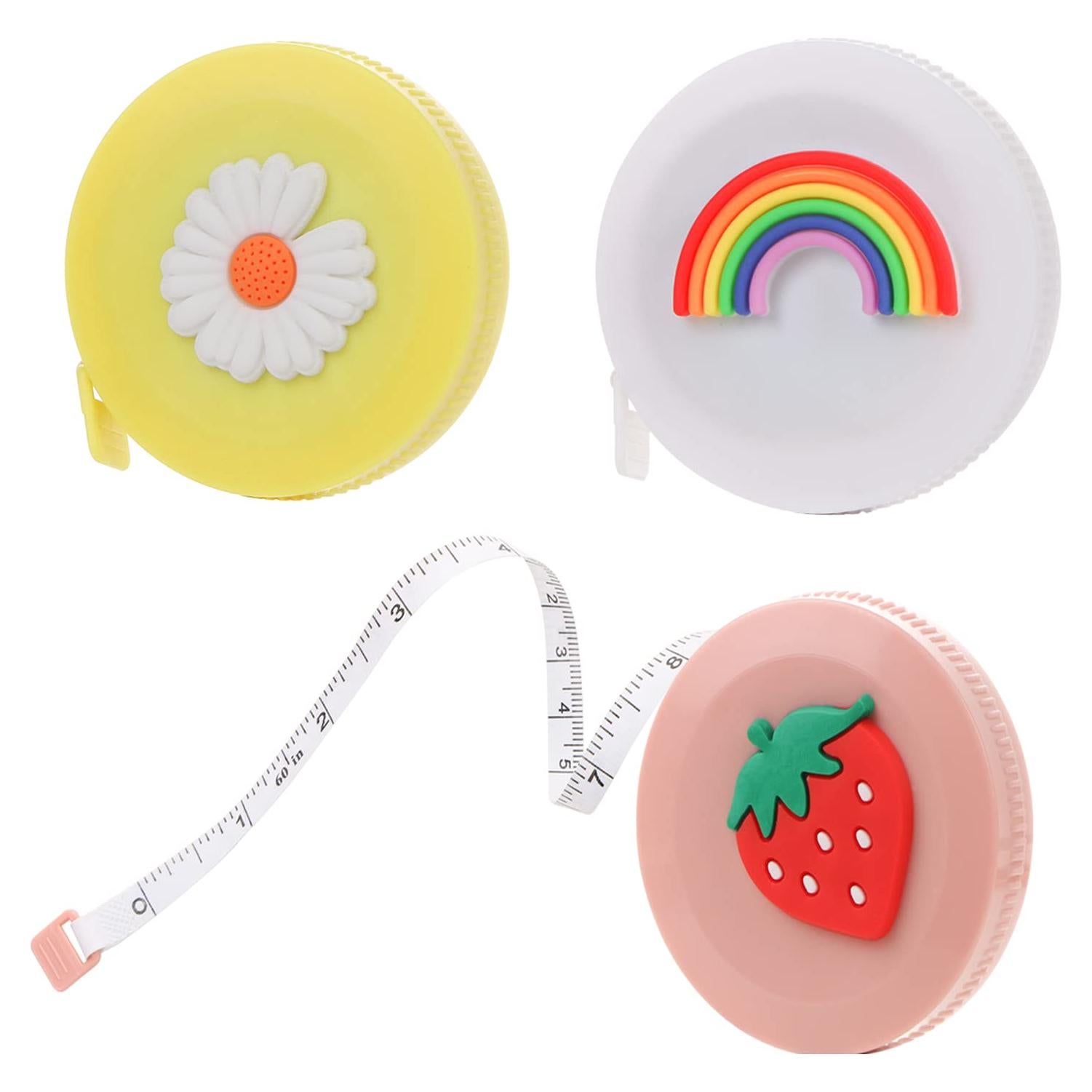 Paquete de 3 Cintas Métricas Retráctiles Cartoon 150 cm