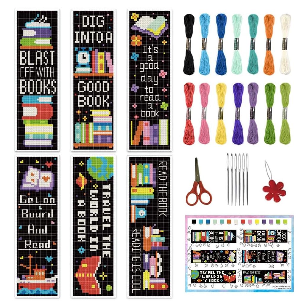 Kit de Marcadores de Punto de Cruz INFUNLY 6 Piezas Multicolor