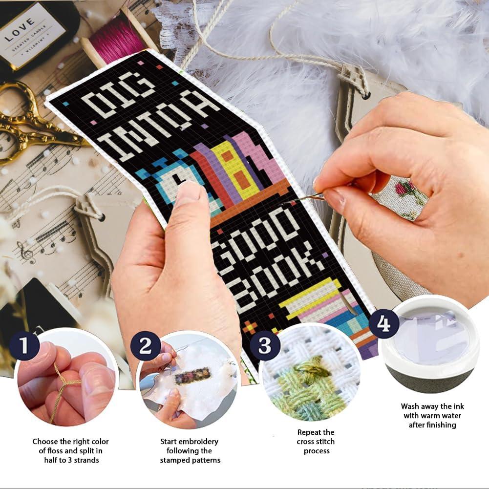 Kit de Marcadores de Punto de Cruz INFUNLY 6 Piezas Multicolor