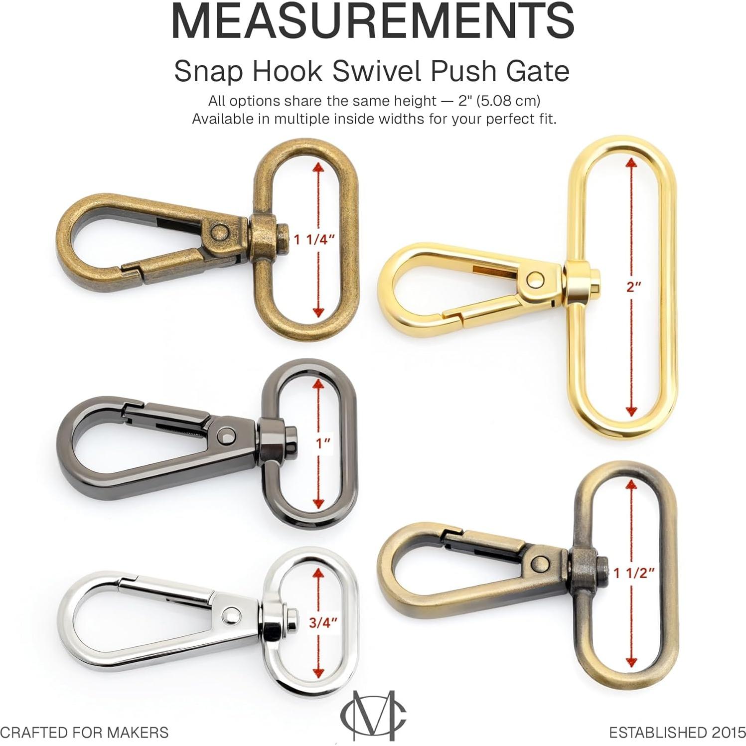 Gancho de Resorte Giratorio CRAFTMEMORE 2.54 cm Paquete de 10