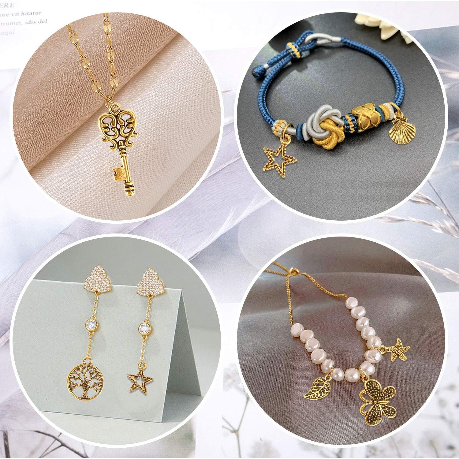 200 Piezas Encantos de Oro Antiguo SANNIX para Joyería DIY