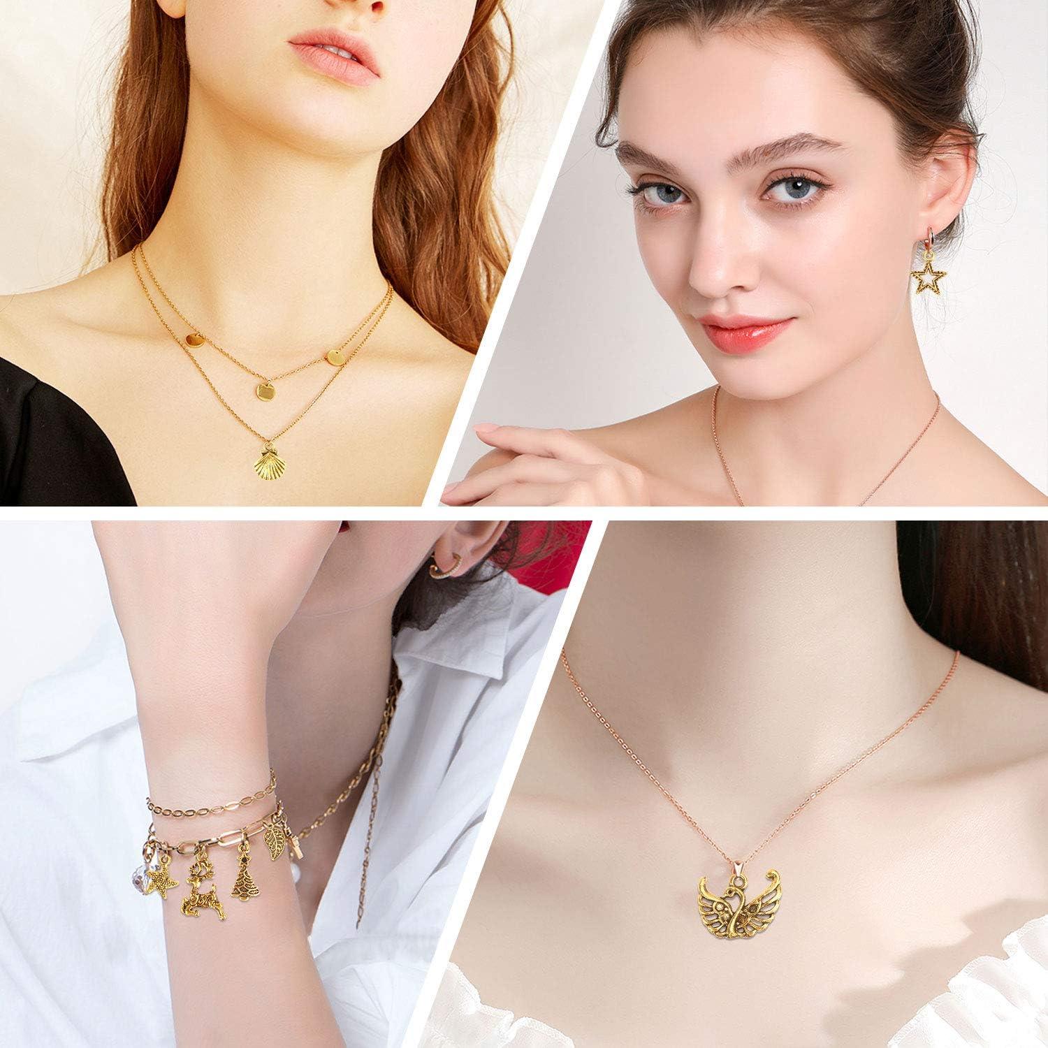 200 Piezas Encantos de Oro Antiguo SANNIX para Joyería DIY