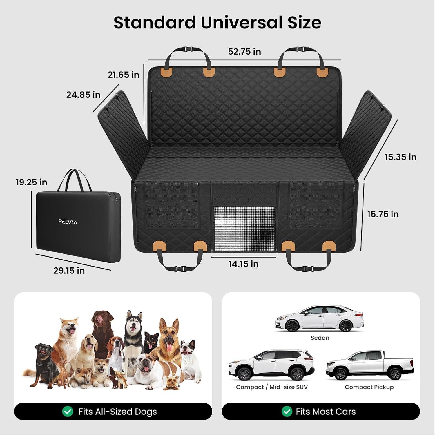 Funda de Asiento para Perros REEVAA L Universal Impermeable