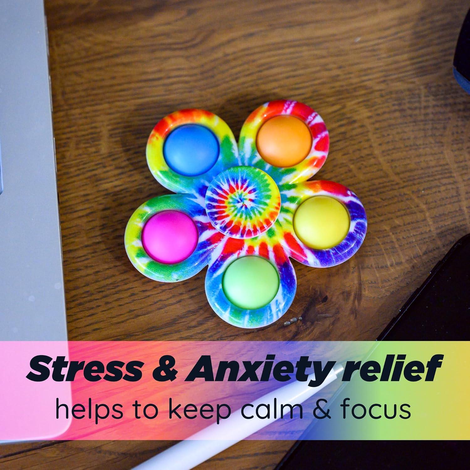 Spinner Fidget Nutty Toys Tye-Dye 7.87cm Alivio Estrés