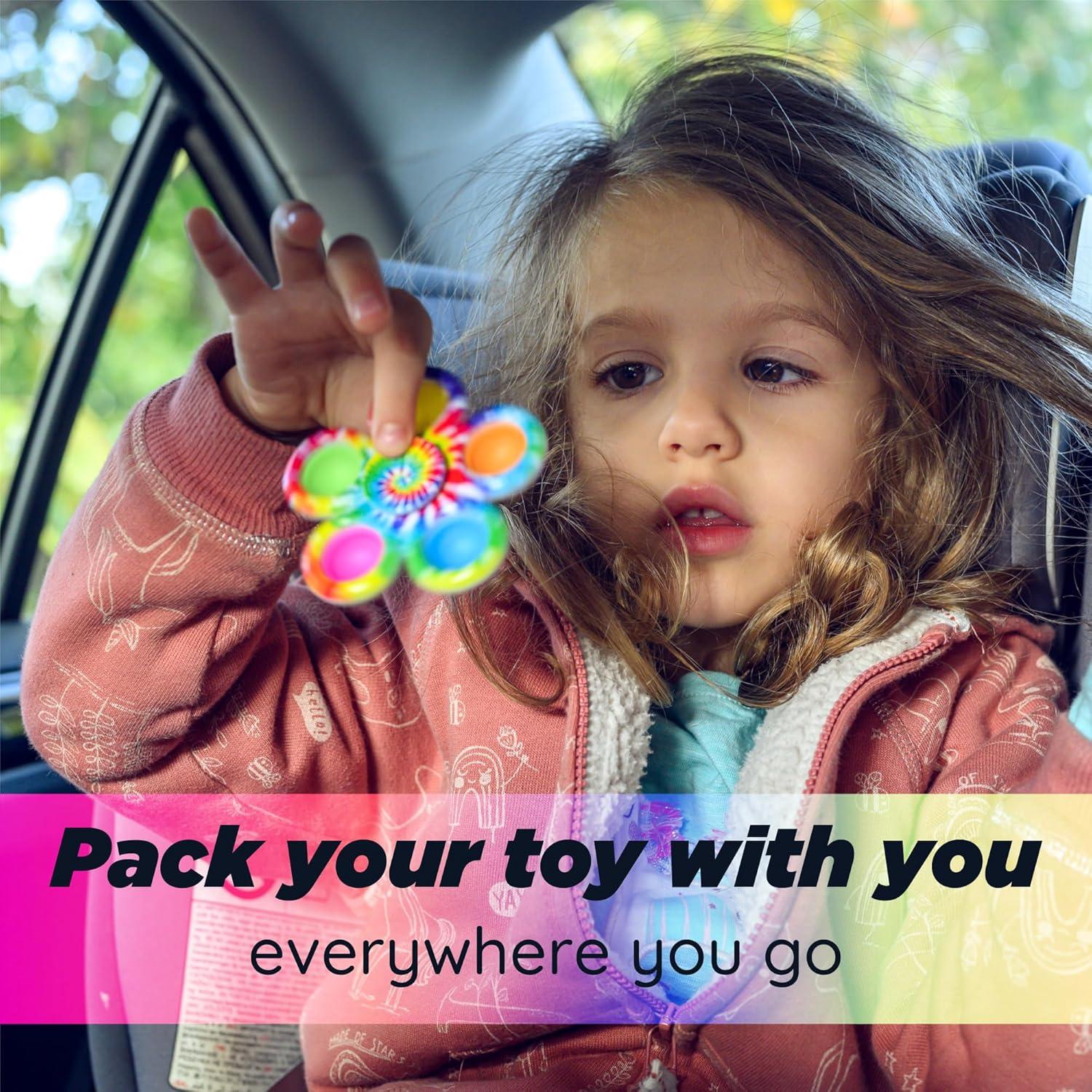 Spinner Fidget Nutty Toys Tye-Dye 7.87cm Alivio Estrés