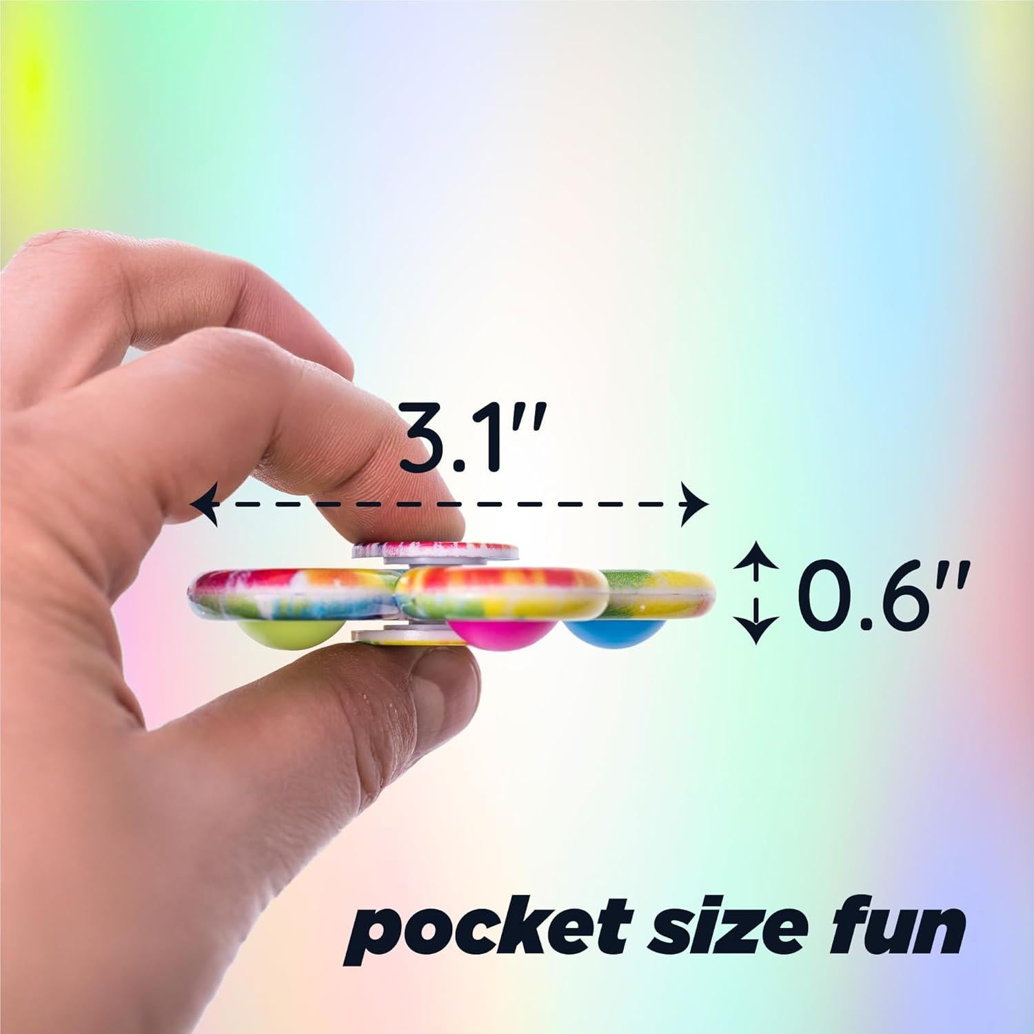 Spinner Fidget Nutty Toys Tye-Dye 7.87cm Alivio Estrés