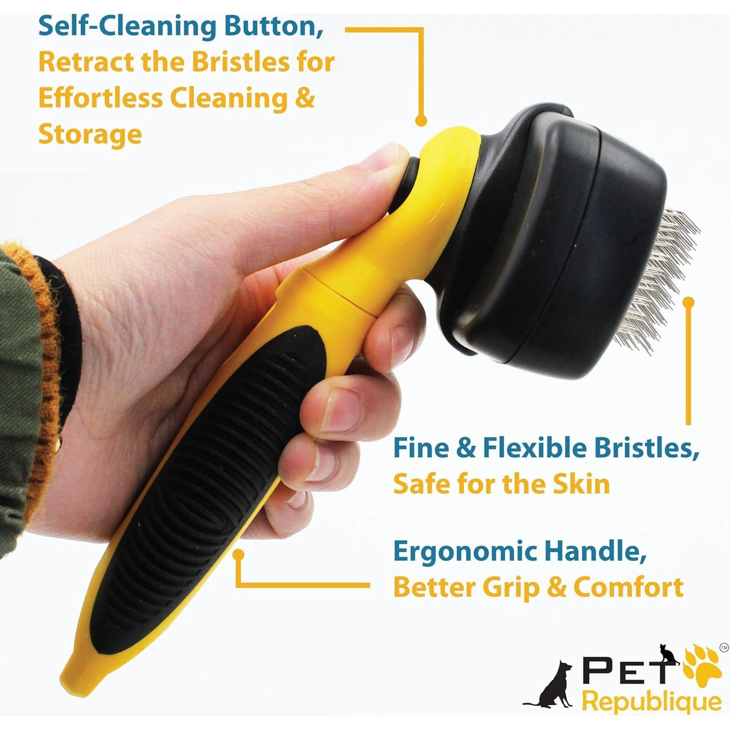 Cepillo Slicker Autolimpiante Pet Republique - Para Perros y Gatos