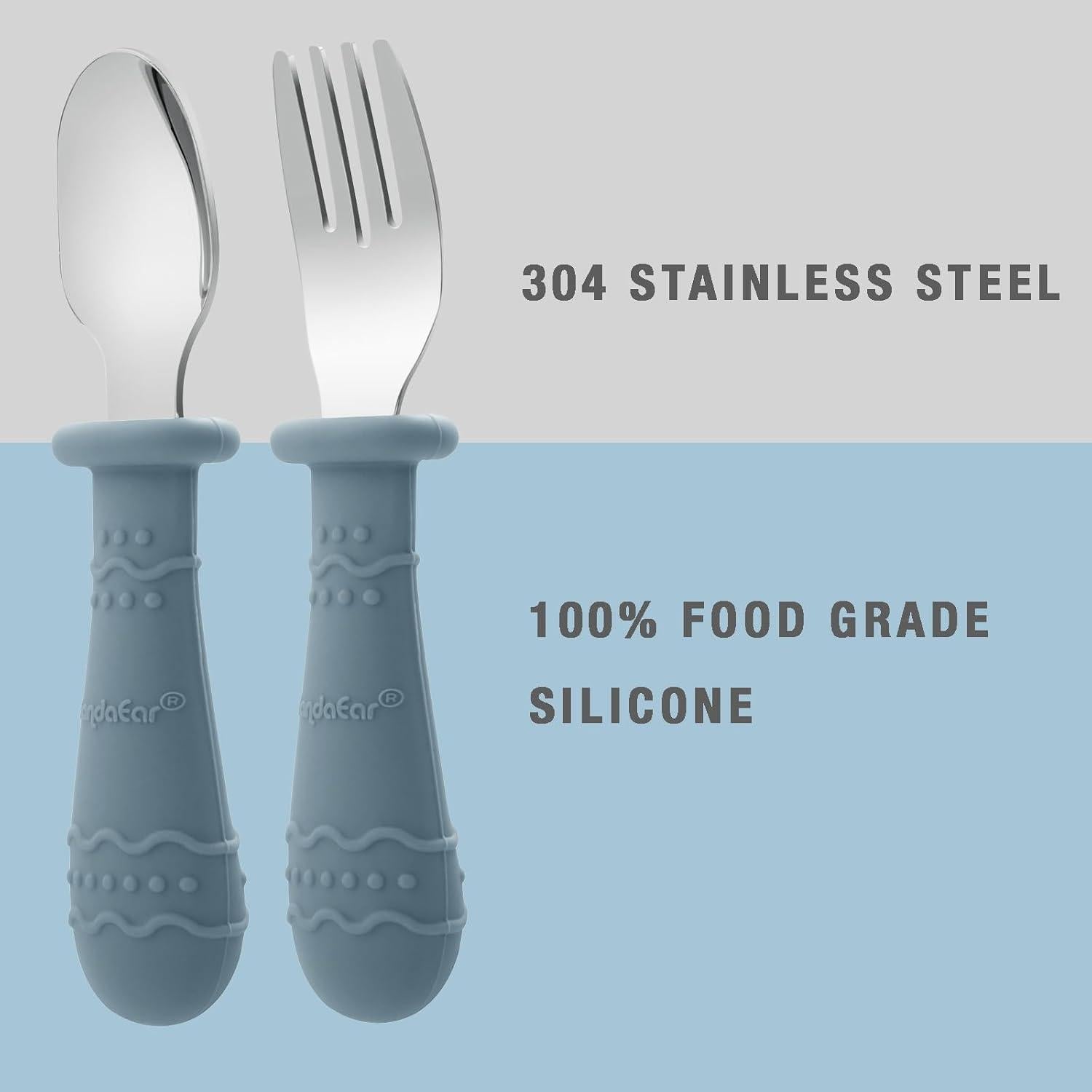 Set de Utensilios PandaEar para Niños - 6 Piezas Acero Inoxidable