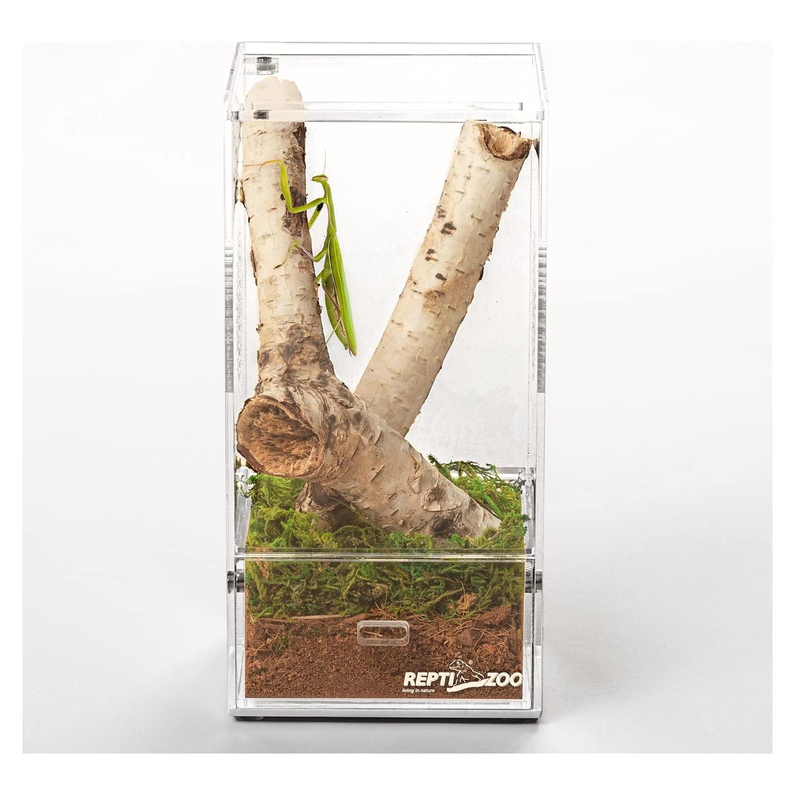 Terrario Acrílico REPTI ZOO para Reptiles 10.16x10.16x20.32 cm