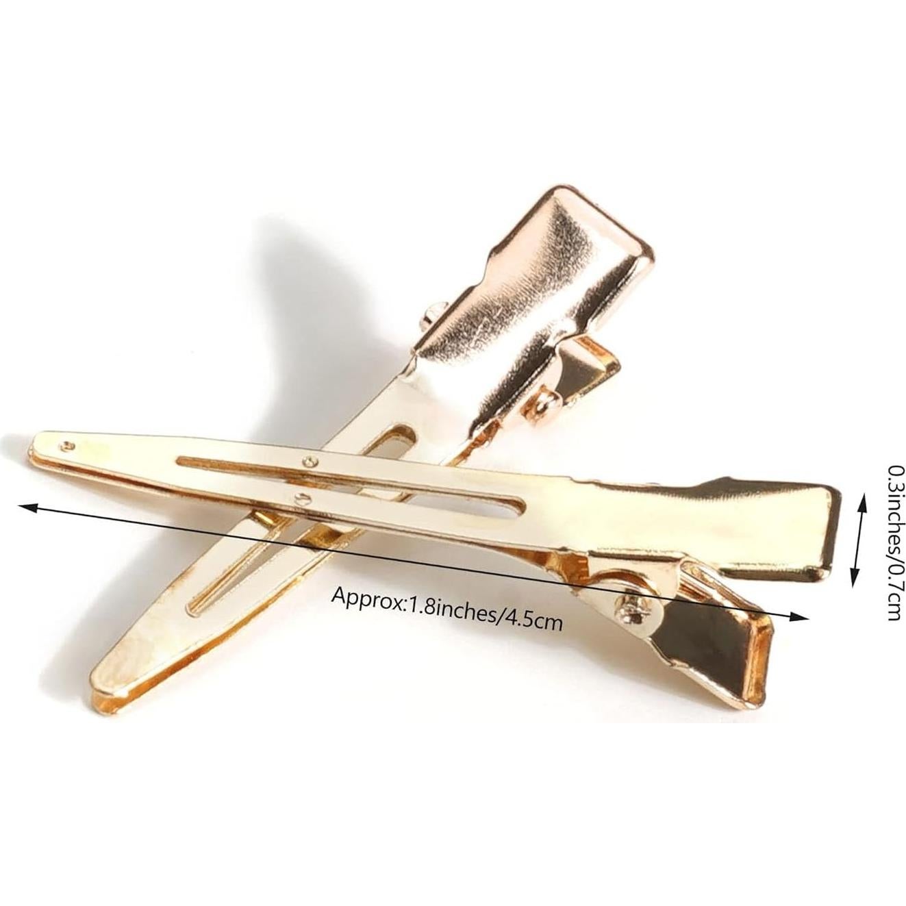 Clips de Rizo Dorados Qearl 120 PCS 4.6 cm Metálicos