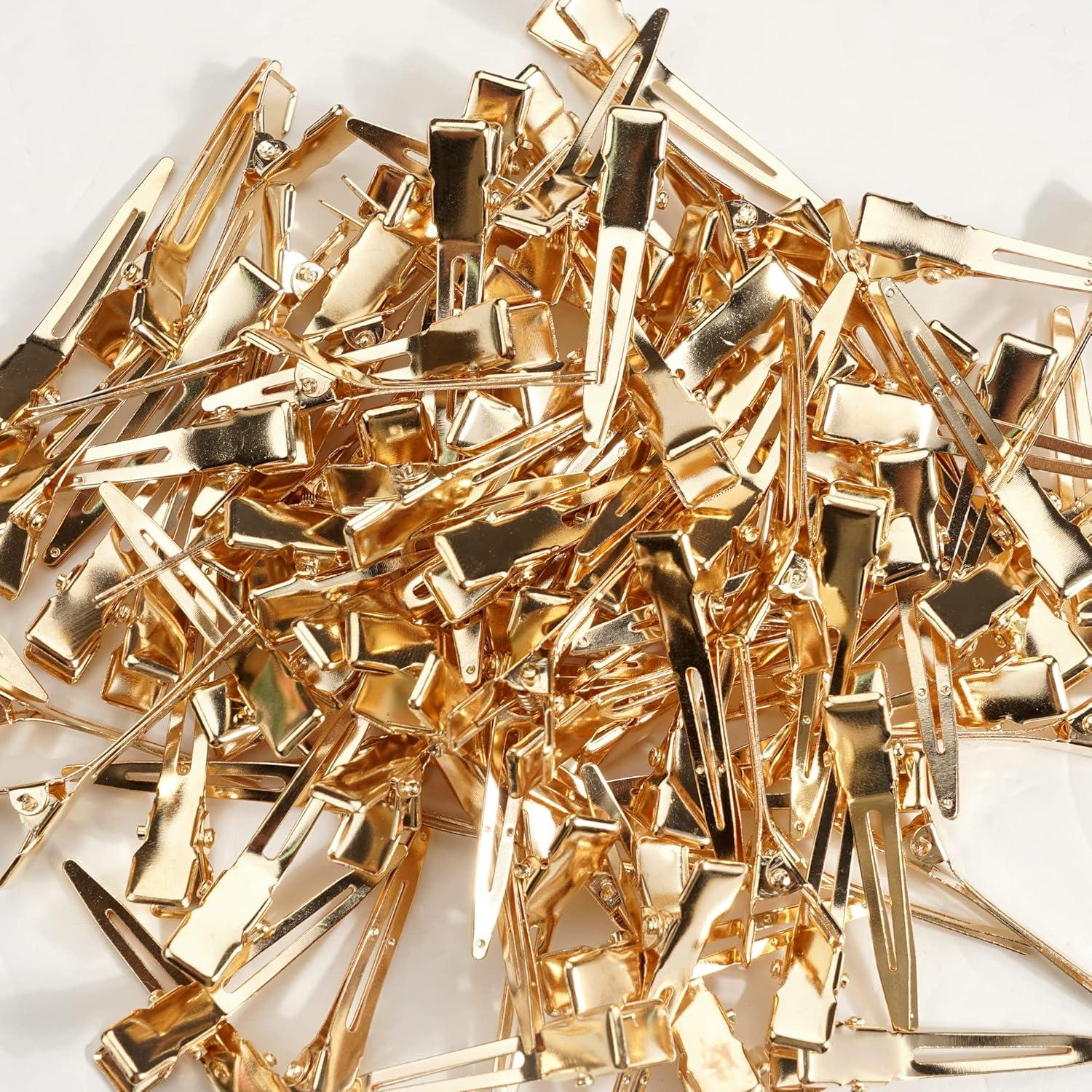 Clips de Rizo Dorados Qearl 120 PCS 4.6 cm Metálicos