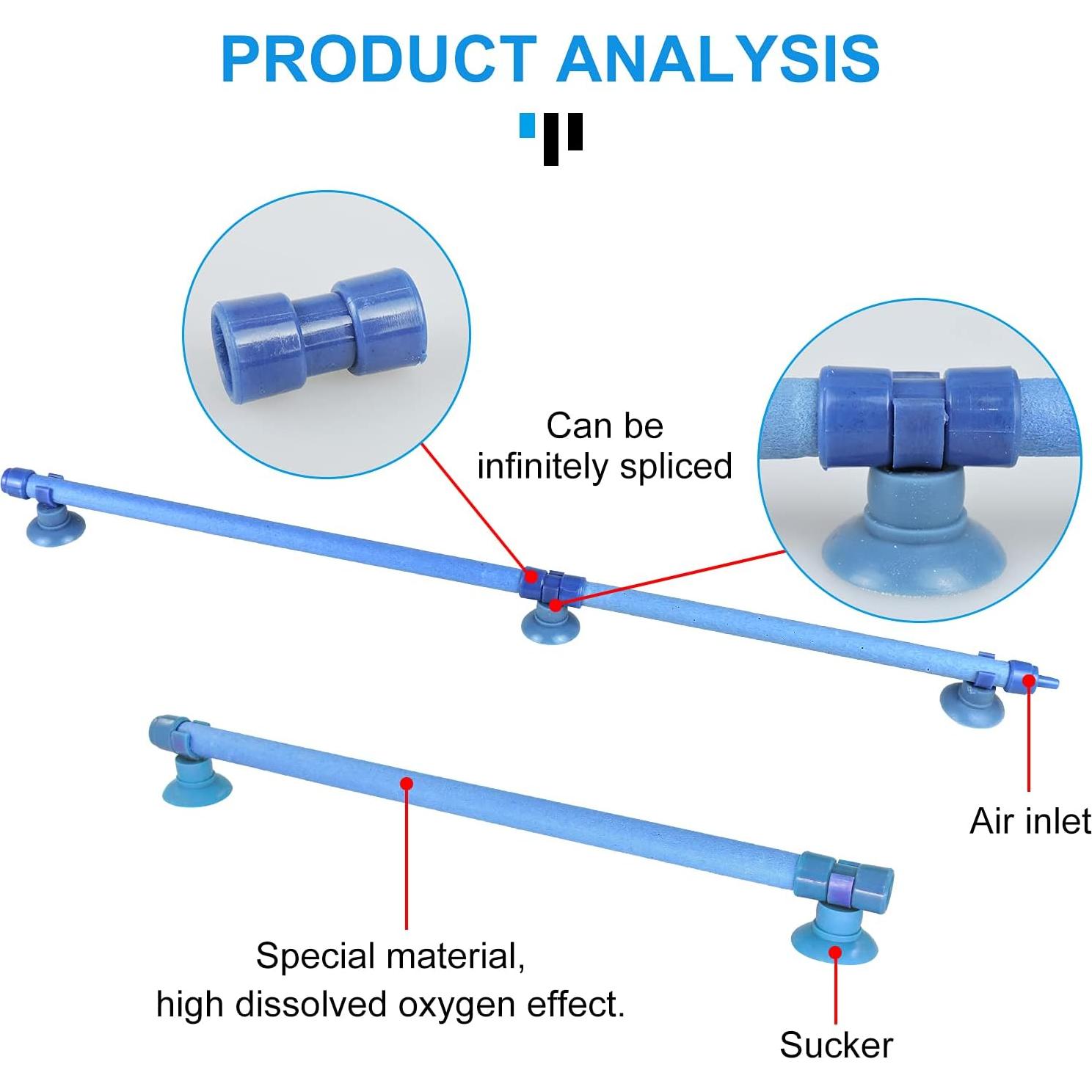 Piedra de Aire para Acuario WishLotus 2 Piezas Azul