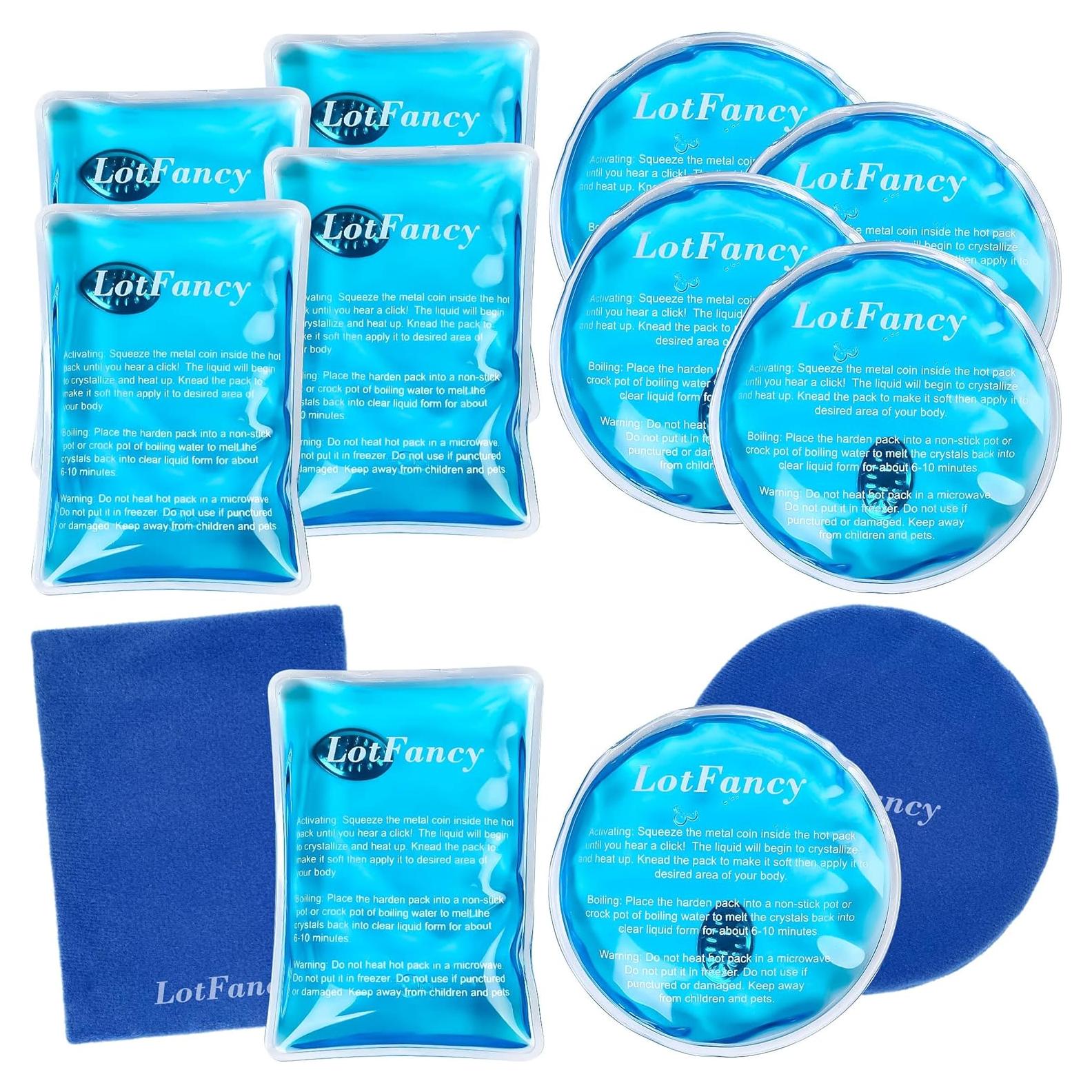 Calentador de Manos Reutilizable LotFancy 10 Paquetes Gel 54°C