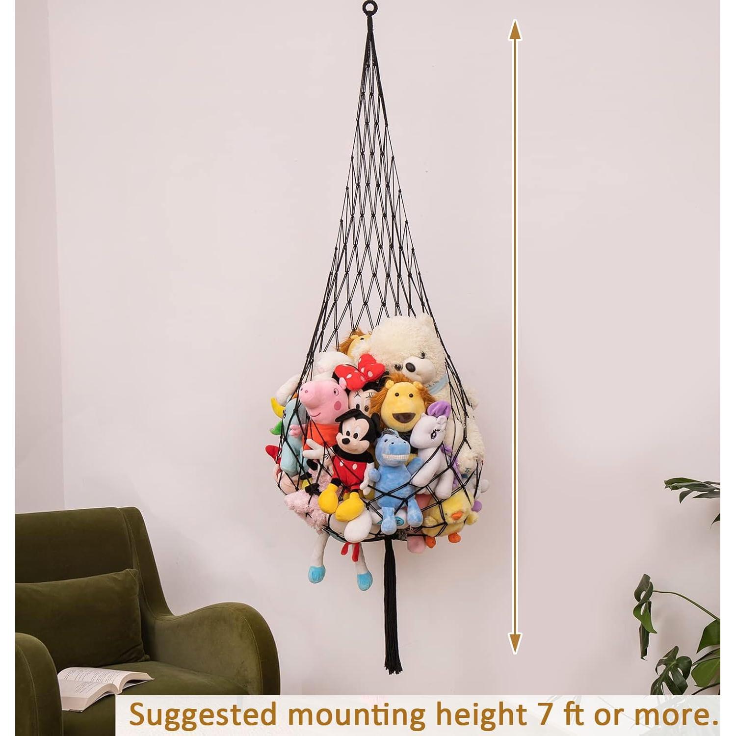 Hamaca Colgante de Algodón Amdermi para Peluches - Negro 2m