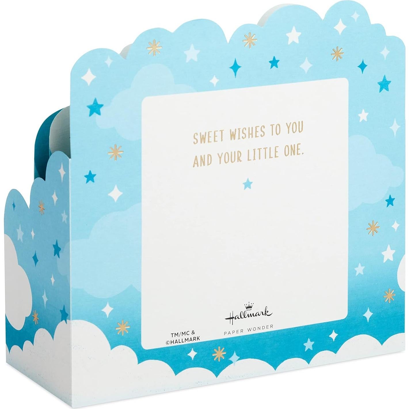 Tarjeta de Bienvenida Baby Shower Niño Hallmark 3D Globos Azules