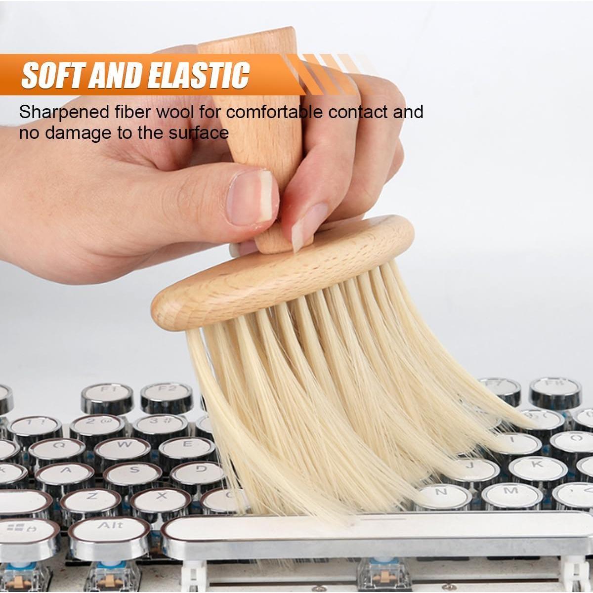 Cepillo de Detalle de Interior de Coche KITUREK Microfibra Beige