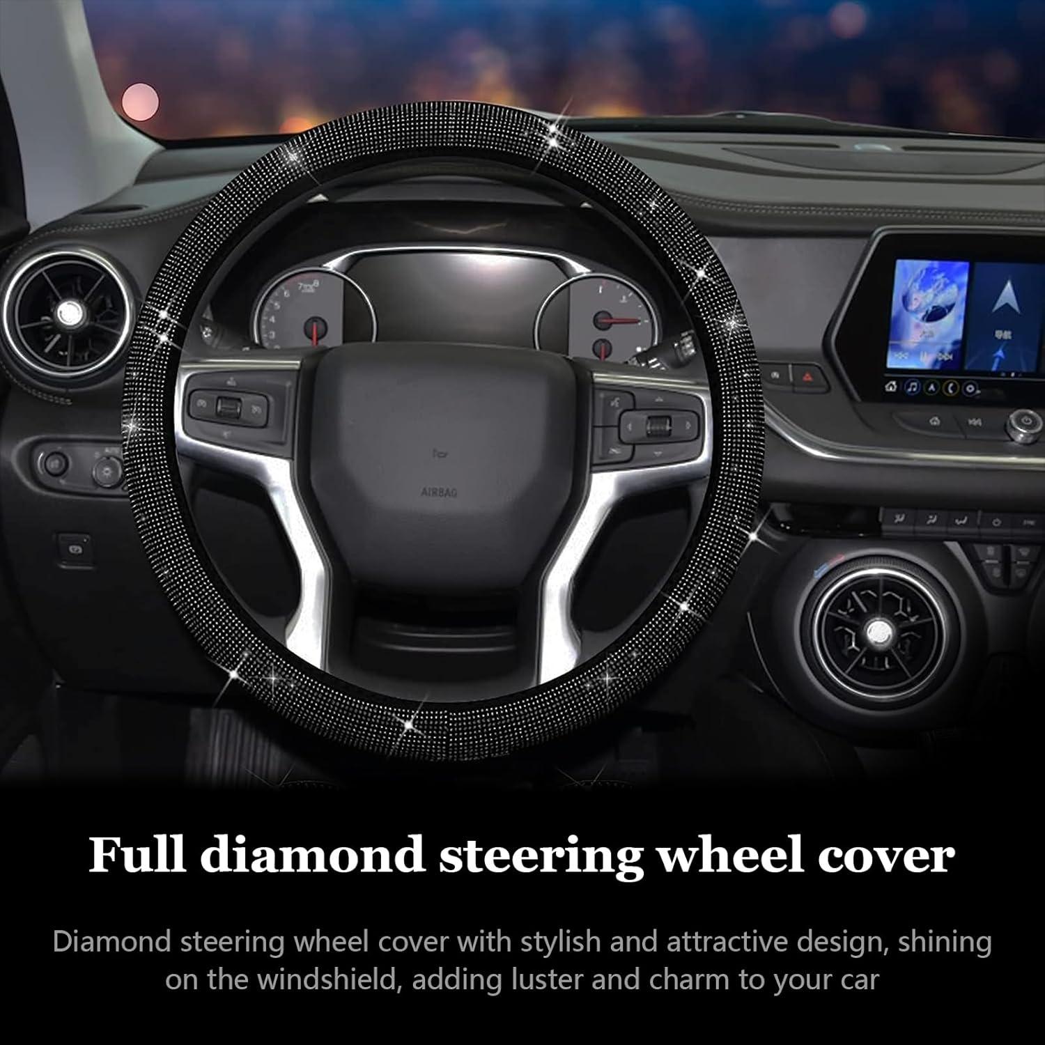 Cubierta de Volante Kewucn Brillante 38 cm Ajuste Universal