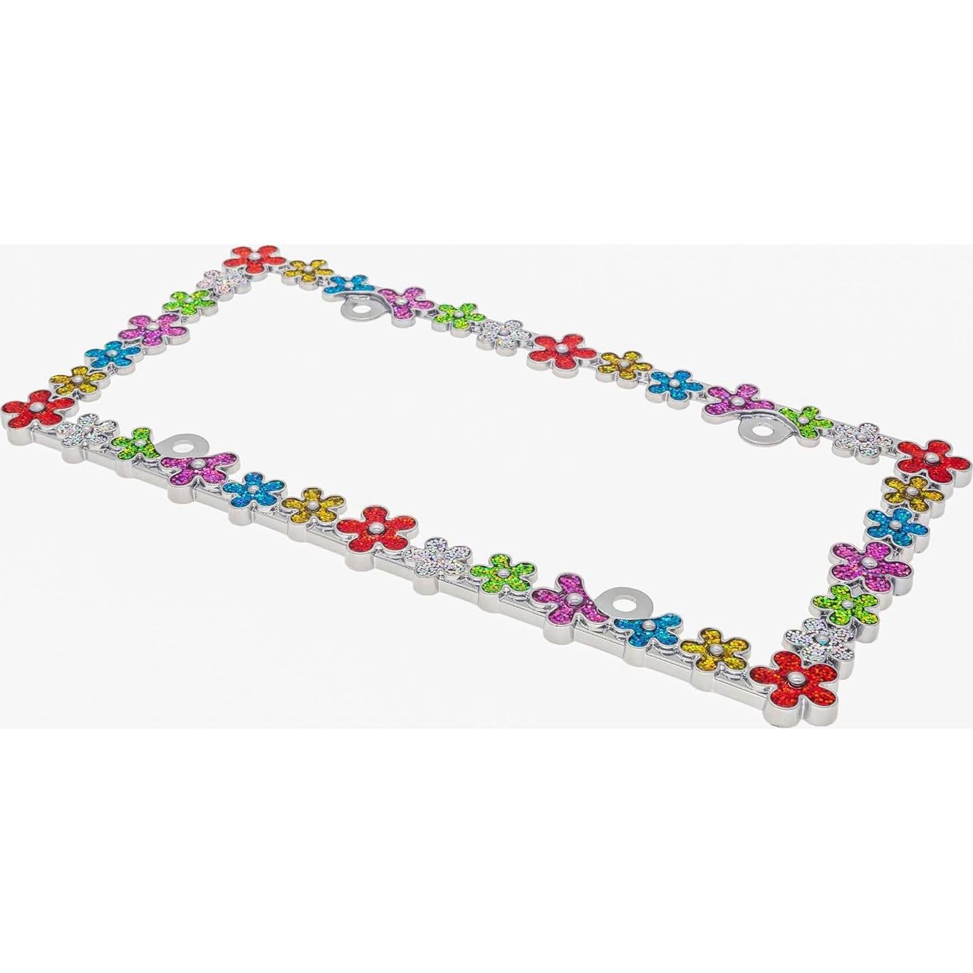 Marco de Placa de Licencia Creathome 3D Cromado Colorido