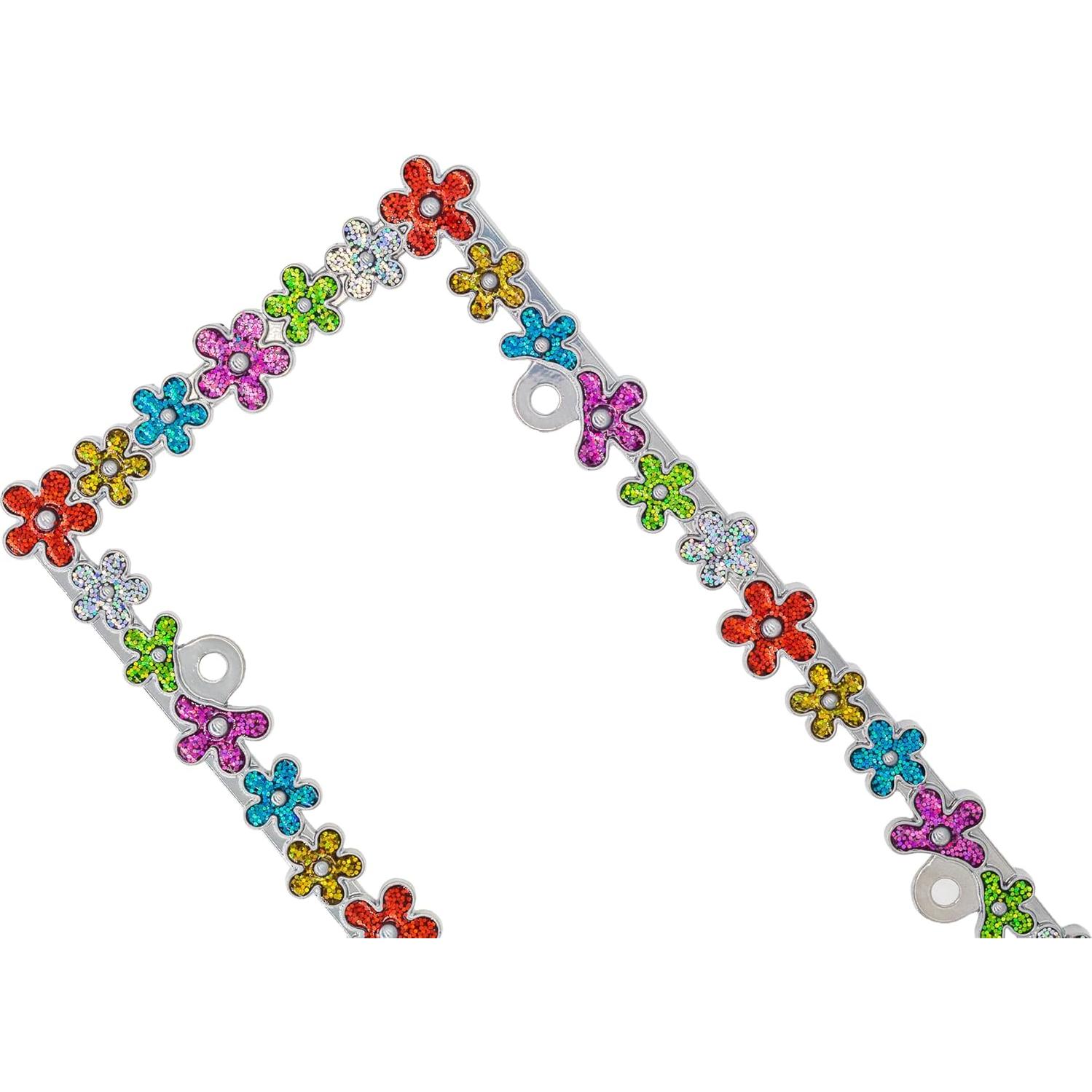 Marco de Placa de Licencia Creathome 3D Cromado Colorido