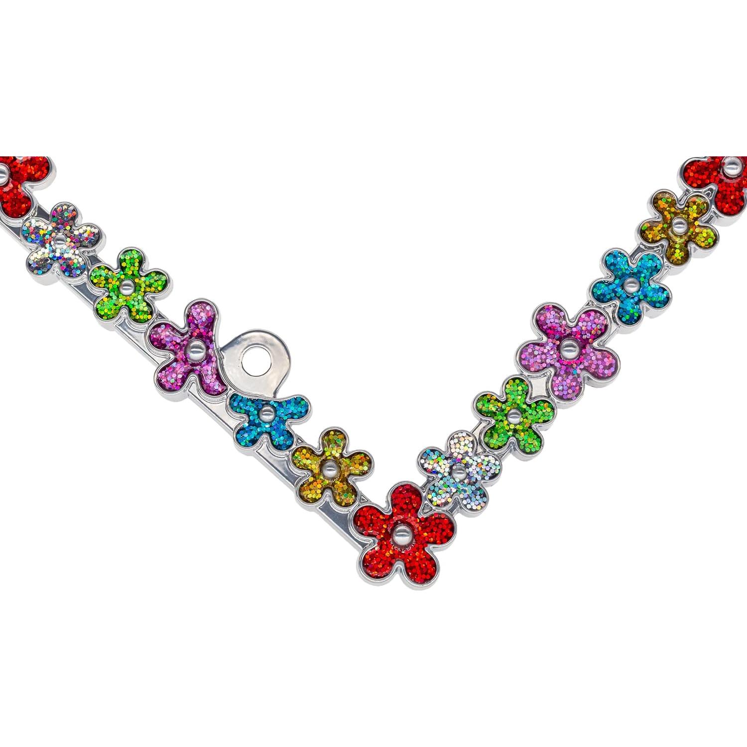 Marco de Placa de Licencia Creathome 3D Cromado Colorido