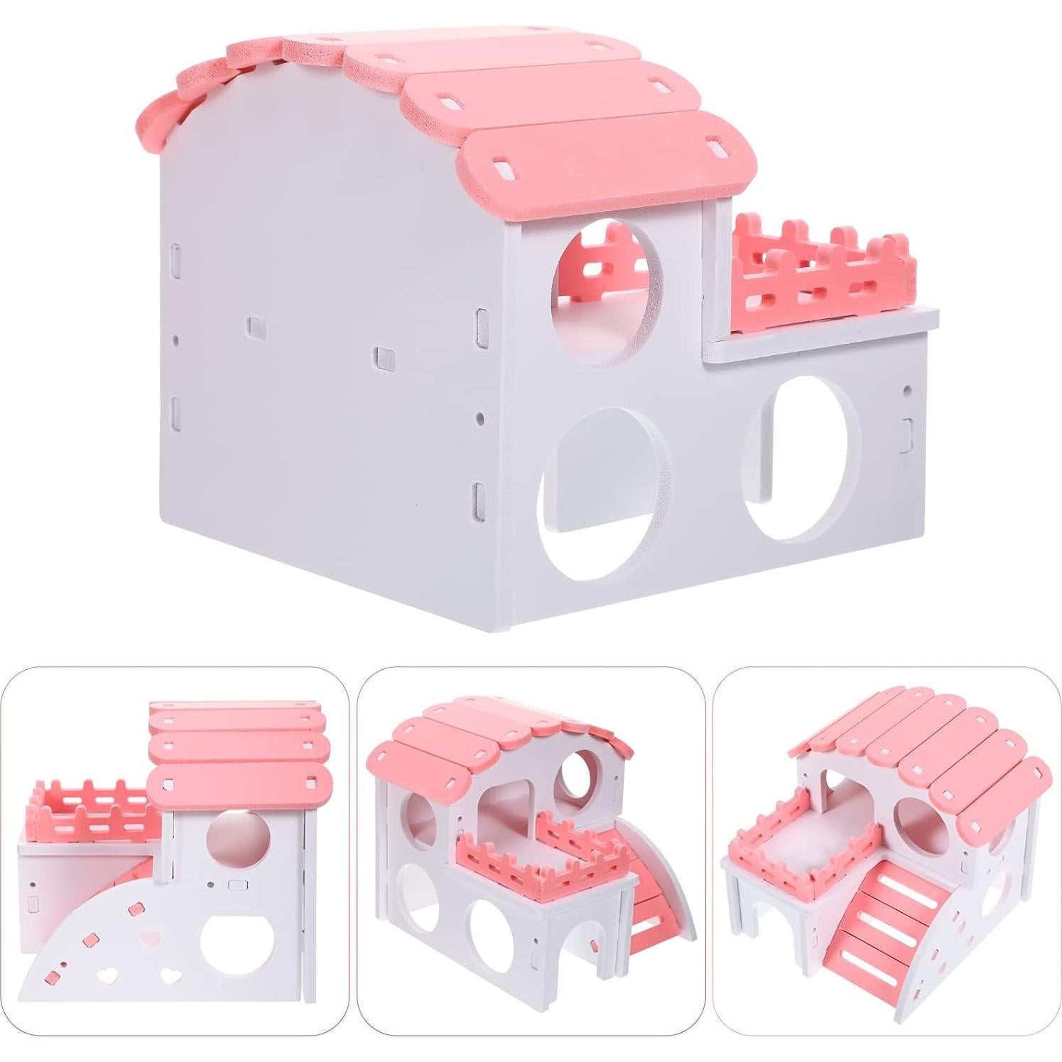 Juego de Juguetes para Hámster Skylety 3 Piezas Rosa